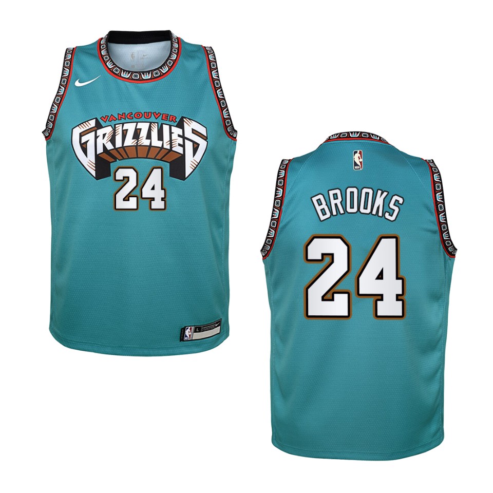 Youth Memphis Grizzlies #24 Dillon Brooks Hardwood Classics Swingman Jersey - Teal