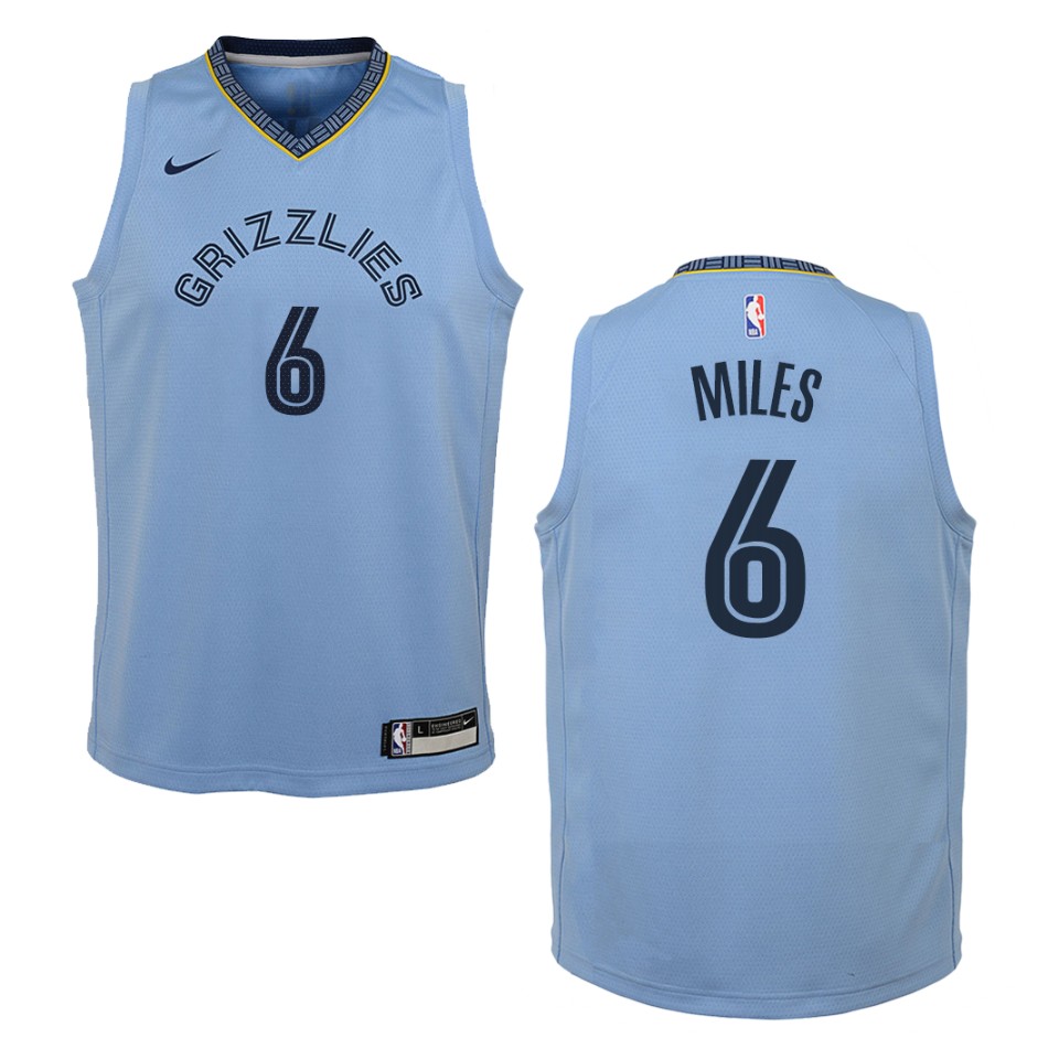 Youth Memphis Grizzlies #6 C.j. Miles Statement Swingman Jersey - Blue