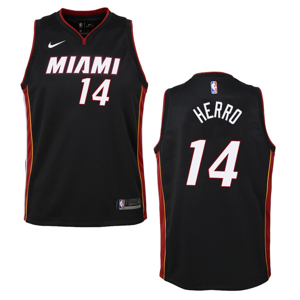 Youth Miami Heat #14 Tyler Herro Icon Swingman Jersey - Black