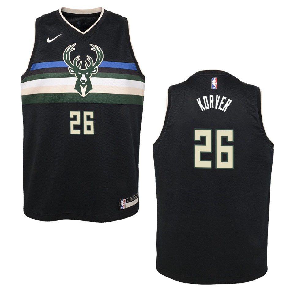 Youth Milwaukee Bucks #26 Kyle Korver Statement Swingman Jersey - Black