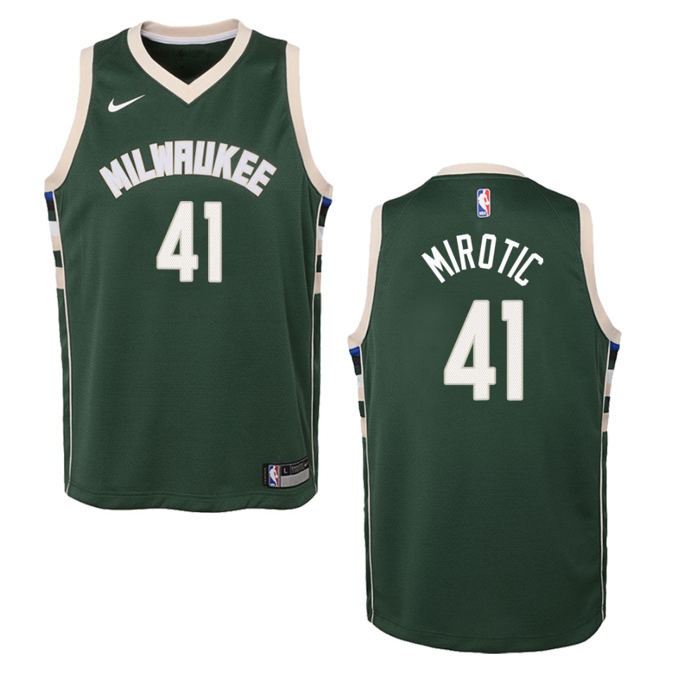 Youth Milwaukee Bucks #41 Nikola Mirotic Icon Swingman Jersey - Green