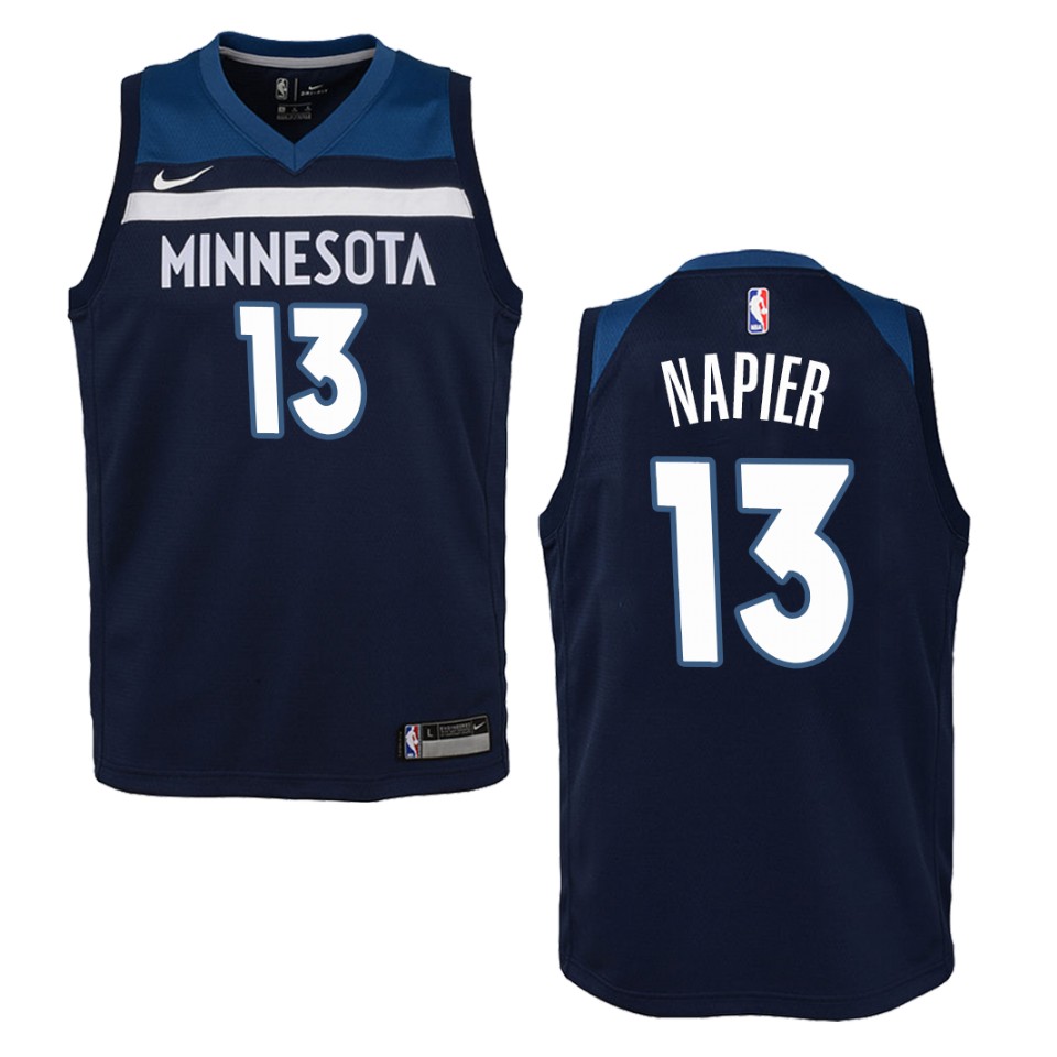 Youth Minnesota Timberwolves #13 Shabazz Napier Icon Swingman Jersey - Navy