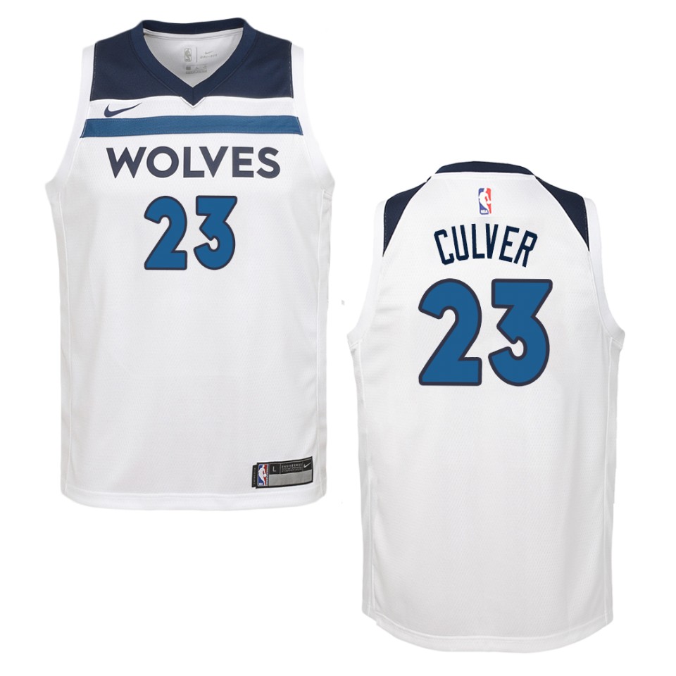 Youth Minnesota Timberwolves #23 Jarrett Culver Association Swingman Jersey - White