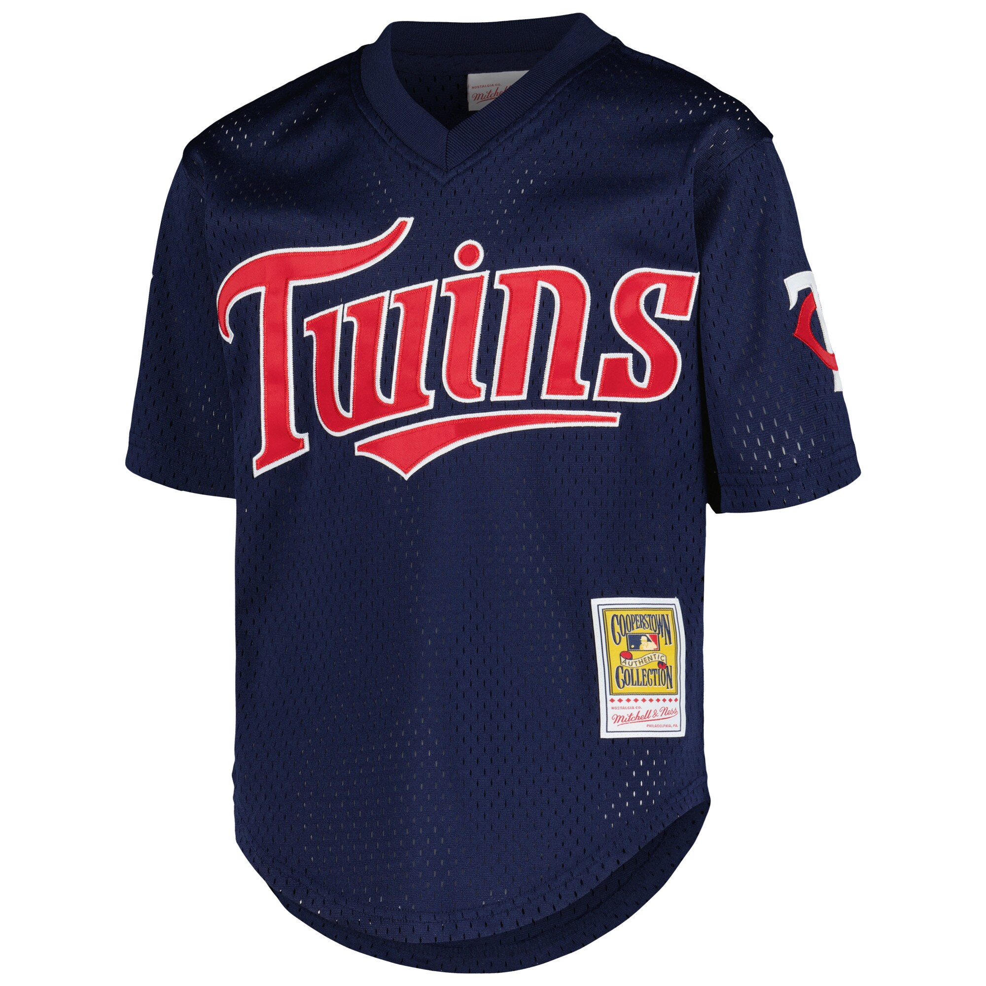 Alternative view of Youth Minnesota Twins David Ortiz Mitchell & Ness Navy Cooperstown Collection Mesh Batting Practice Jersey 