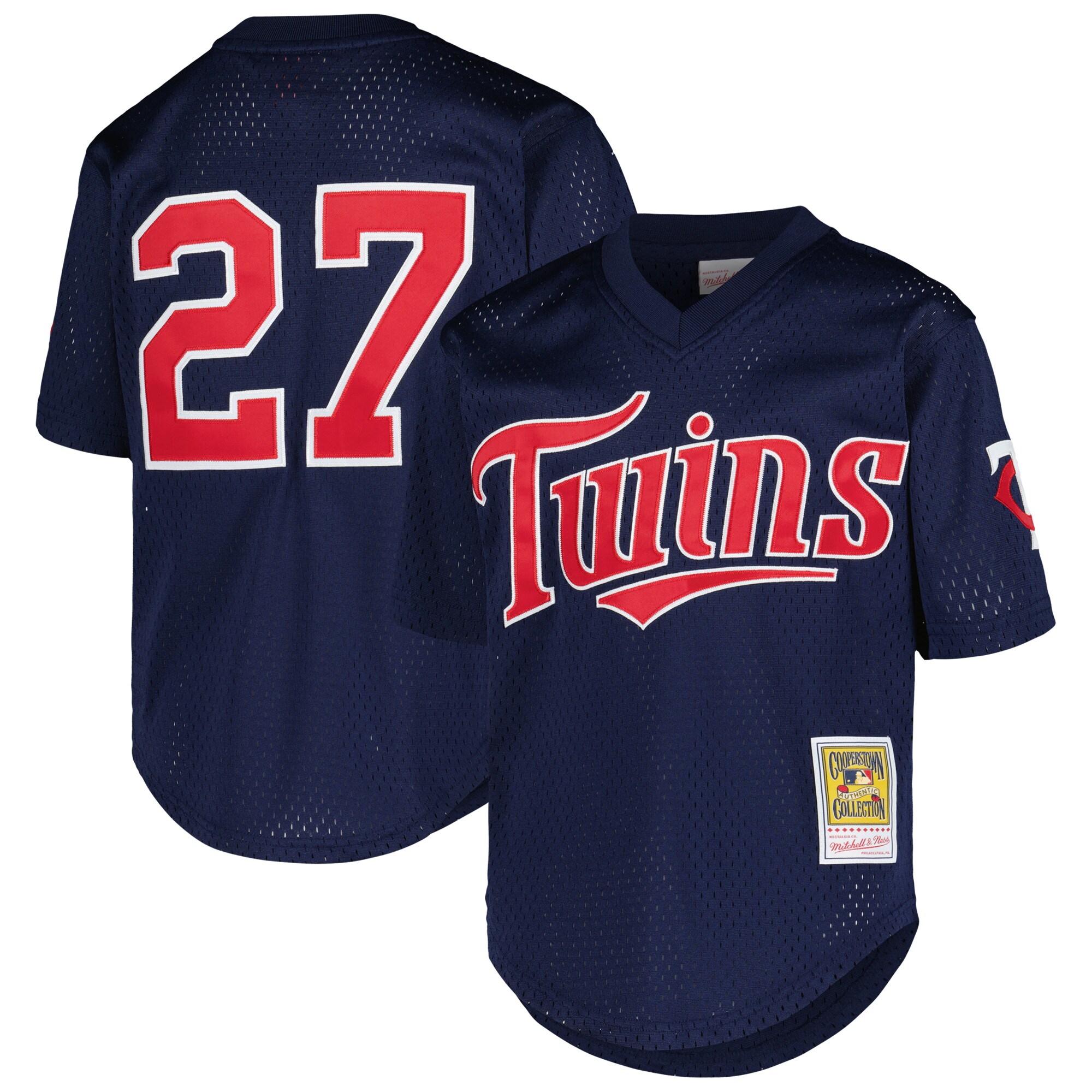 Youth Minnesota Twins David Ortiz Mitchell & Ness Navy Cooperstown Collection Mesh Batting Practice Jersey 