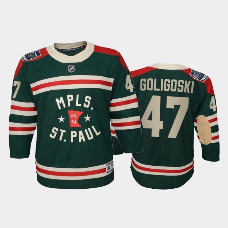 Youth Minnesota Wild Alex Goligoski 47 2022 Winter Classic State Of Hockey Green Jersey Jersey - JS657 