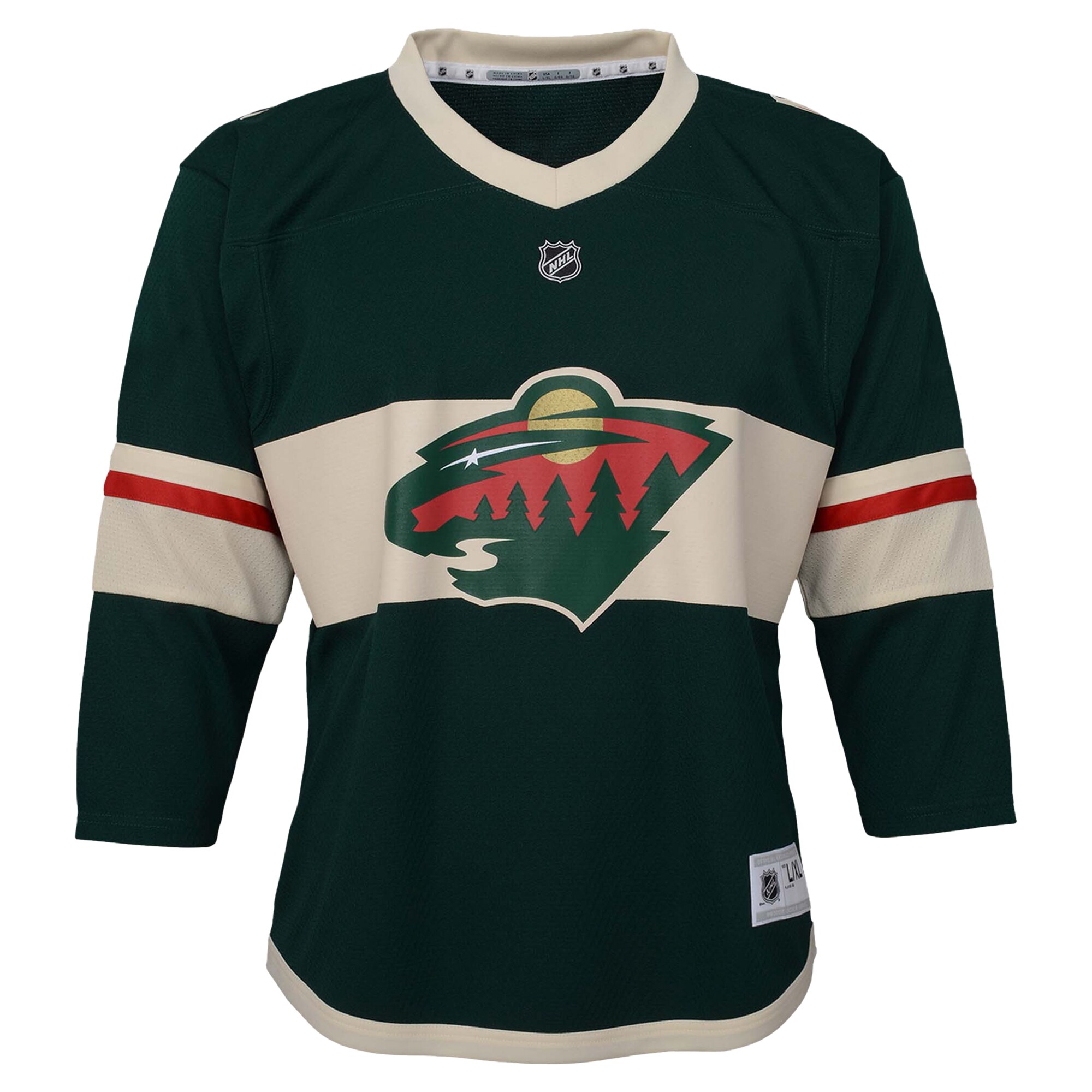 Alternative view of Youth Minnesota Wild Green Custom Jersey - JS330 