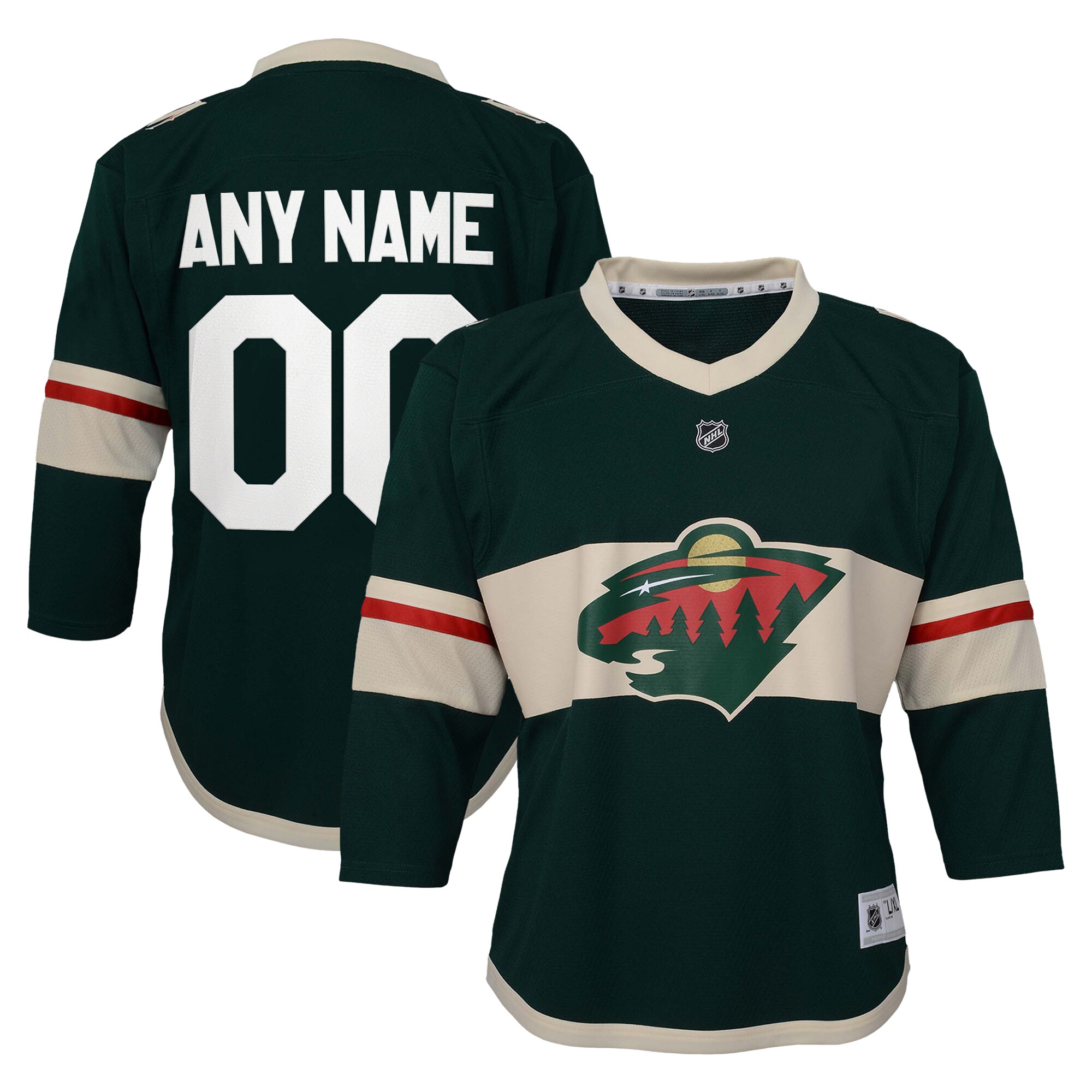 Youth Minnesota Wild Green Custom Jersey - JS330 