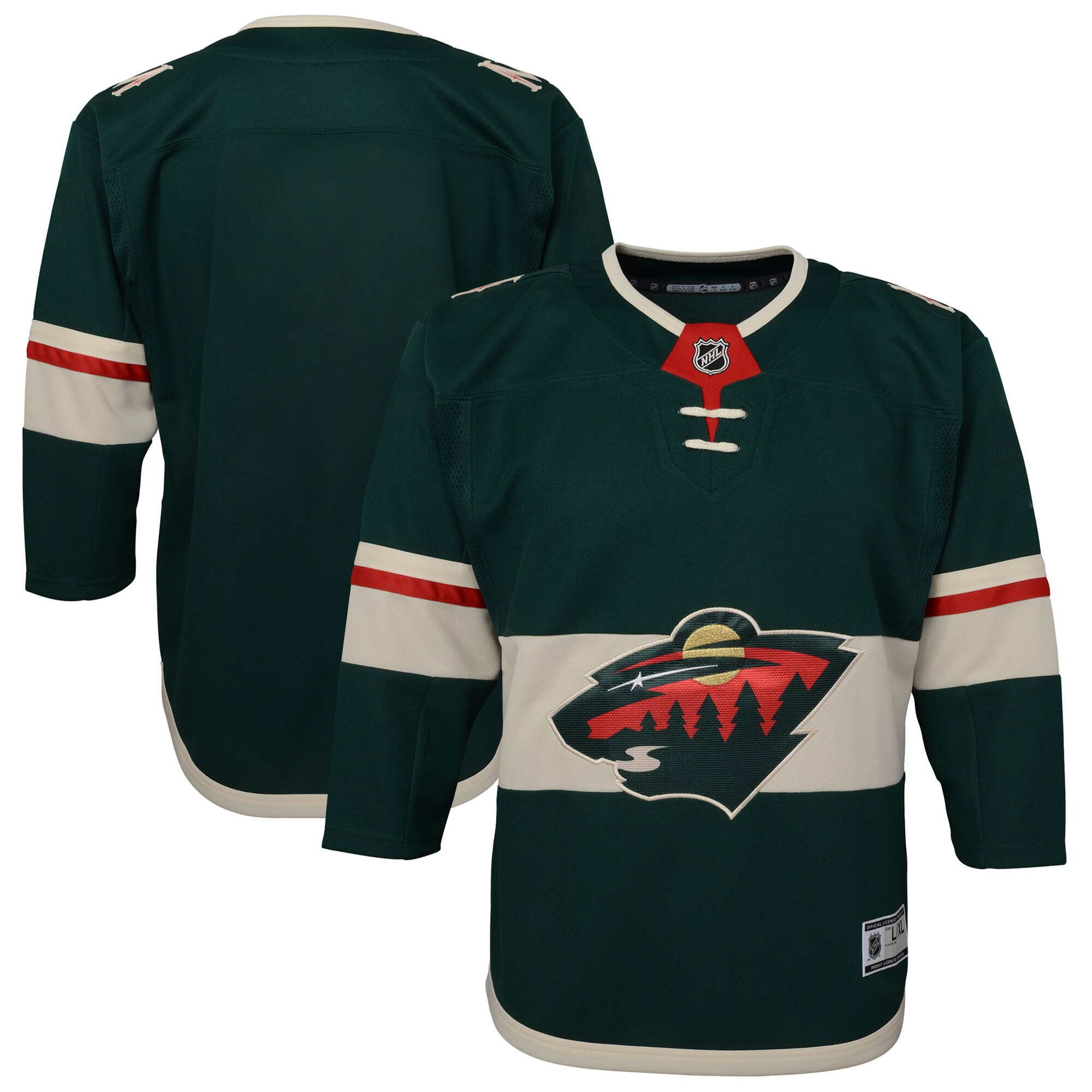 Youth Minnesota Wild Green Home Premier Blank Jersey - JS413 