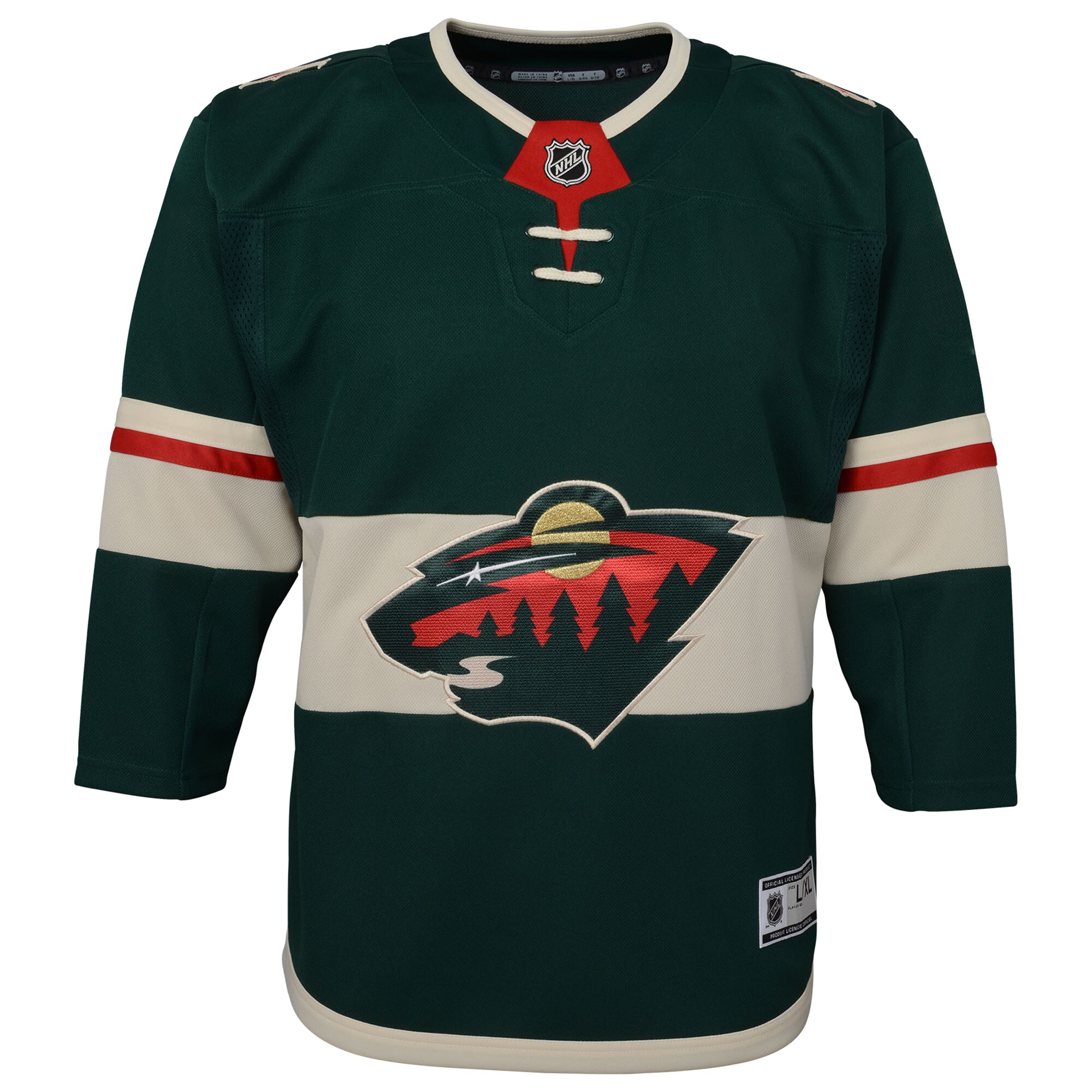 Alternative view of Youth Minnesota Wild Green Home Premier Blank Jersey - JS413 