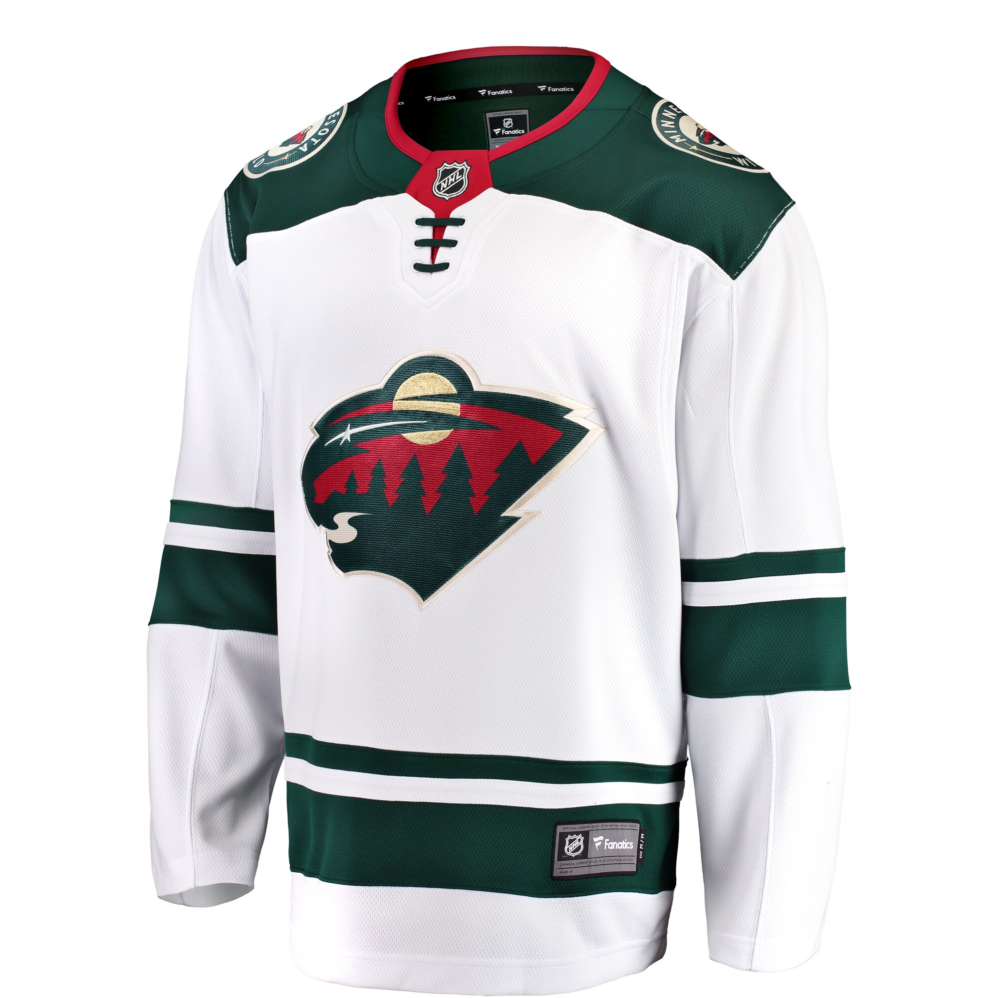 Alternative view of Youth Minnesota Wild White Away Breakaway Jersey - JS138 