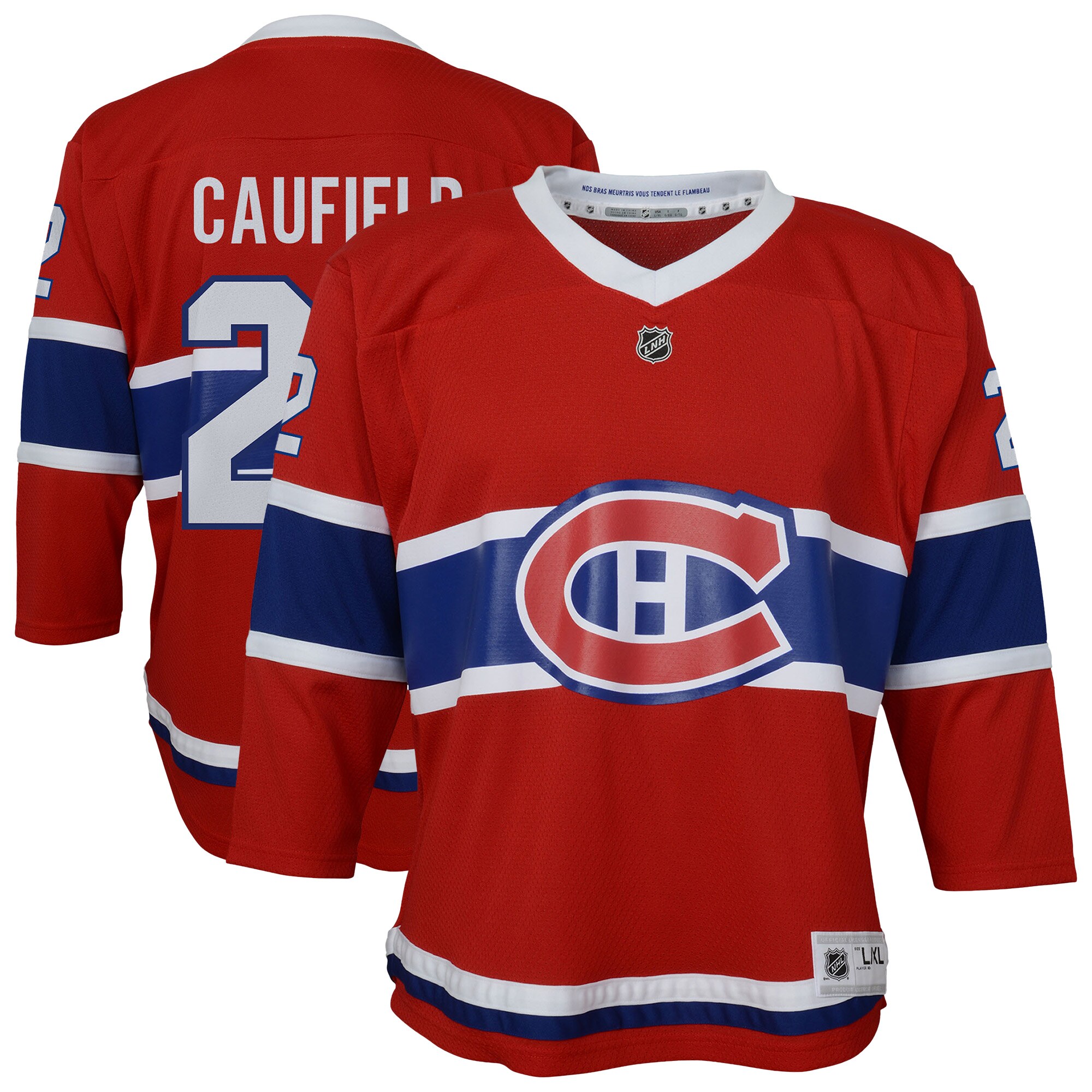 Youth Montreal Canadiens Cole Caufield Red Home Player Jersey - JS492 