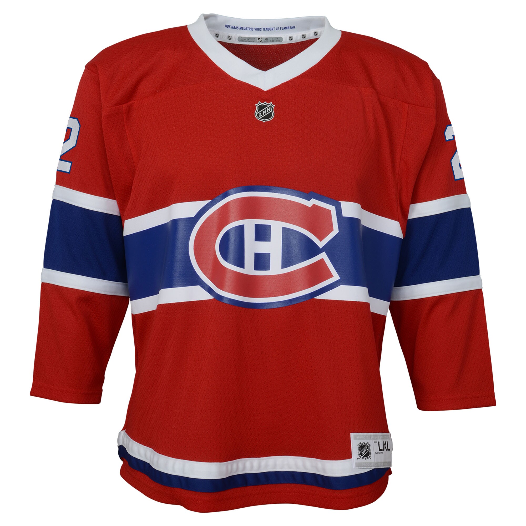 Alternative view of Youth Montreal Canadiens Cole Caufield Red Home Player Jersey - JS492 