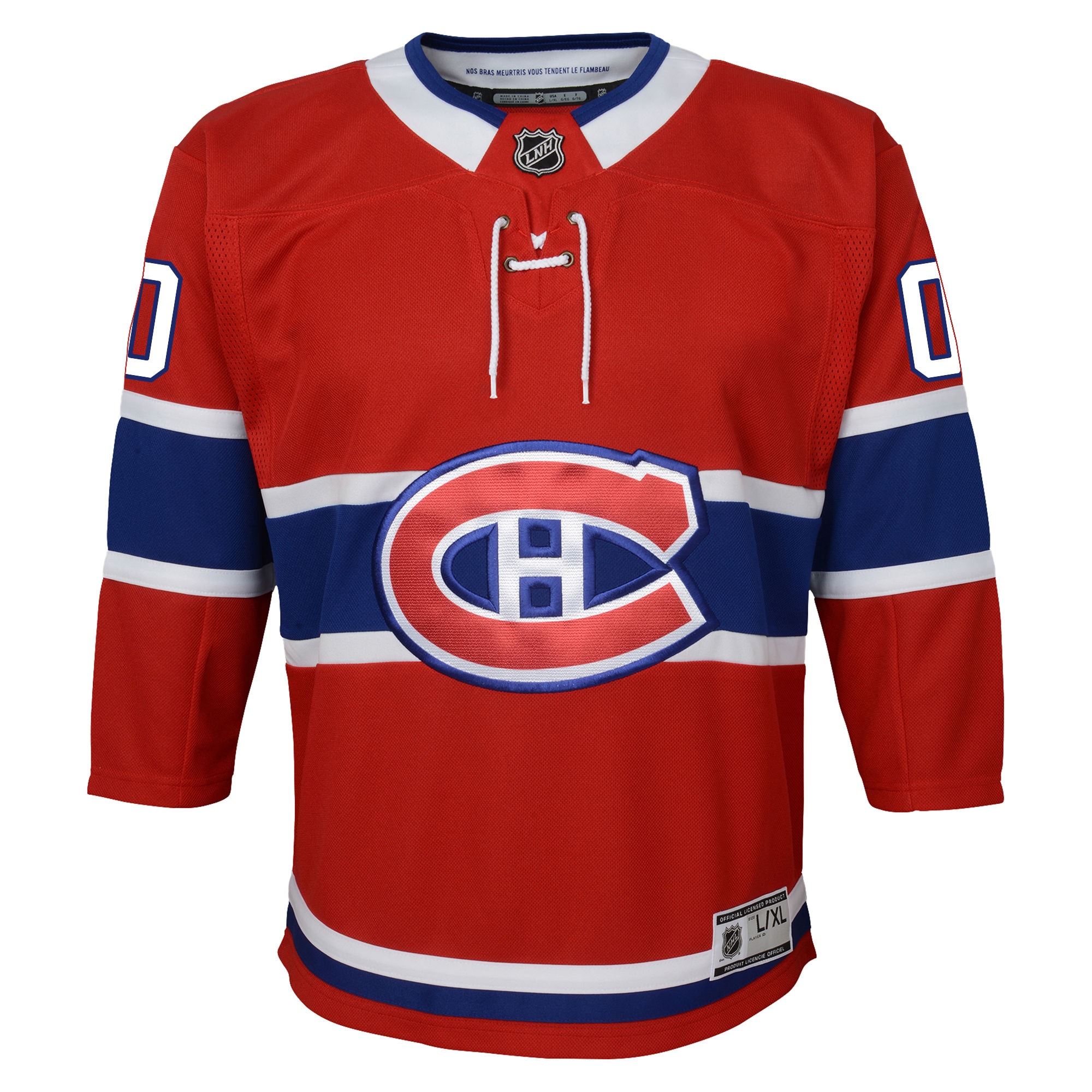 Alternative view of Youth Montreal Canadiens Red Home Premier Custom Jersey - JS496 