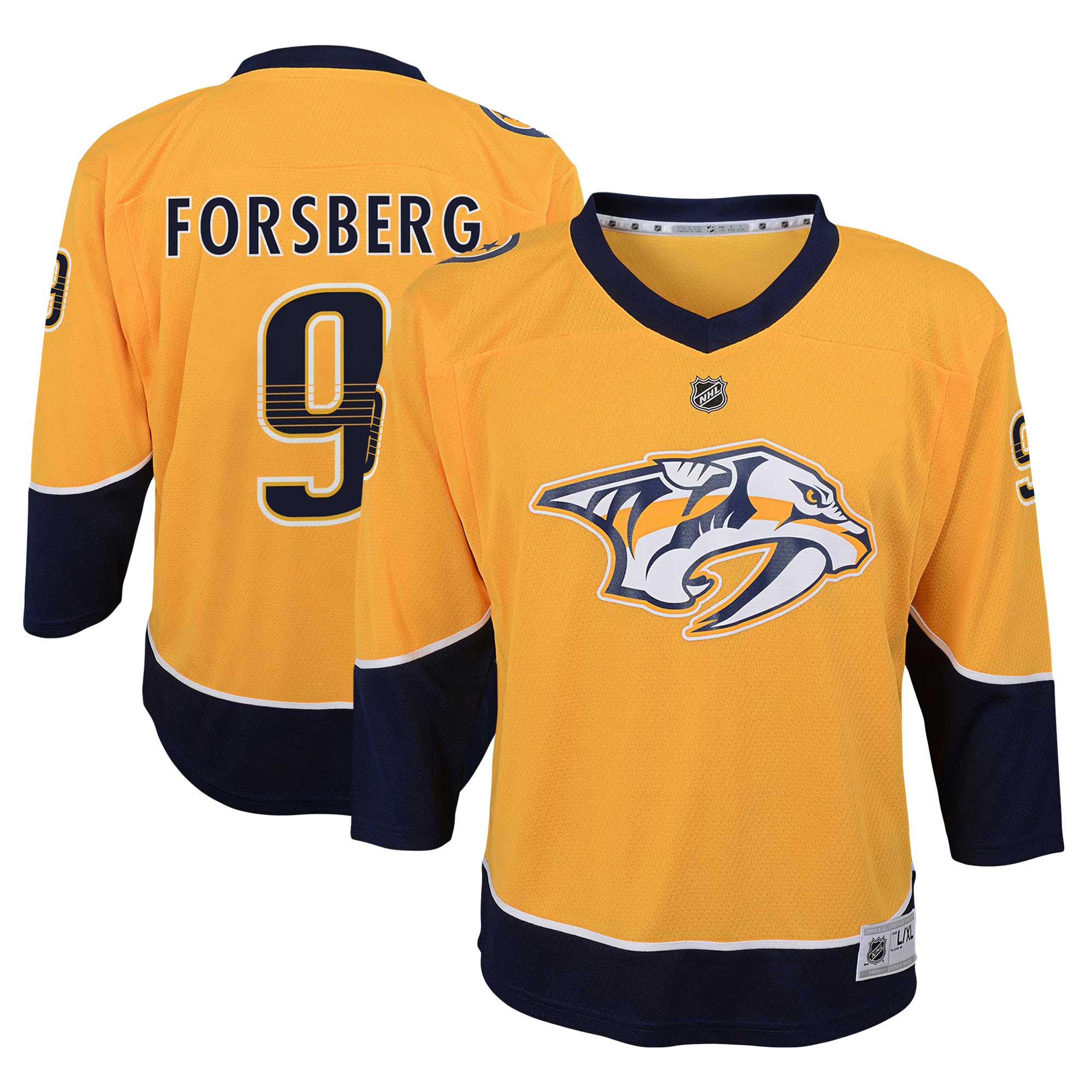 Youth Nashville Predators Filip Forsberg Gold Home Player Jersey - JS230 