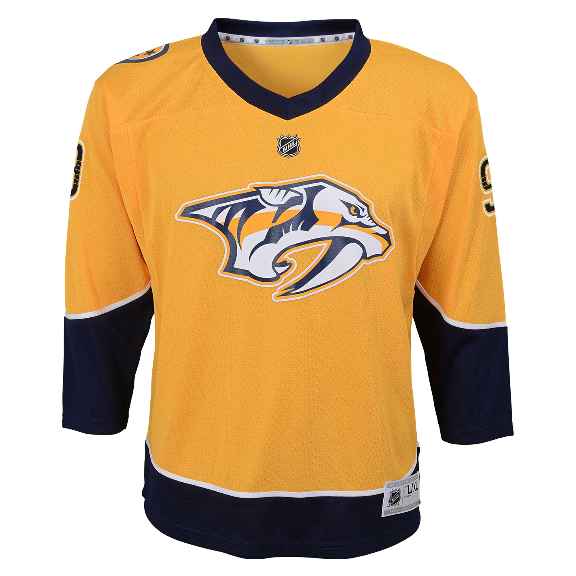 Alternative view of Youth Nashville Predators Filip Forsberg Gold Home Player Jersey - JS230 