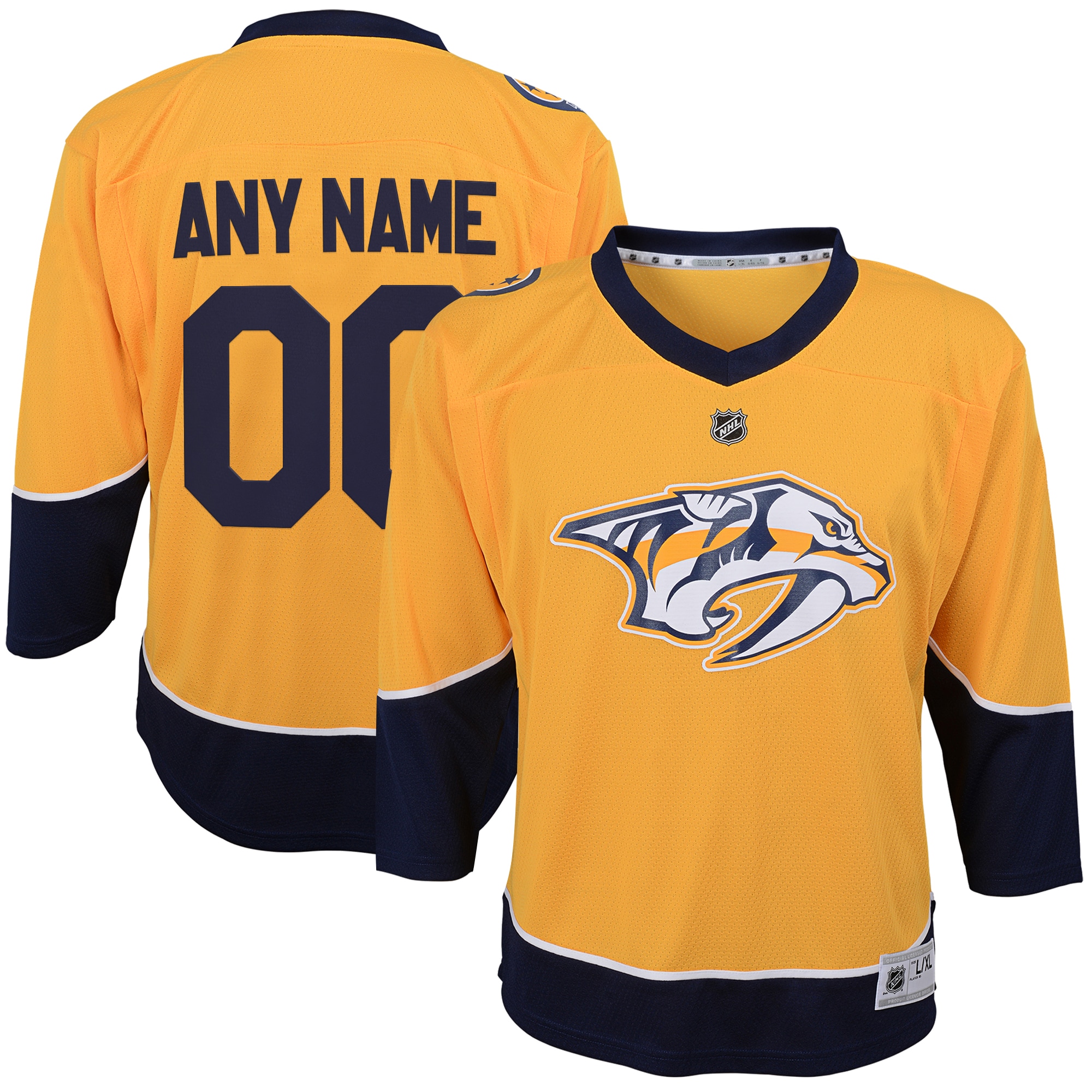 Youth Nashville Predators Gold Home Custom Jersey - JS860 
