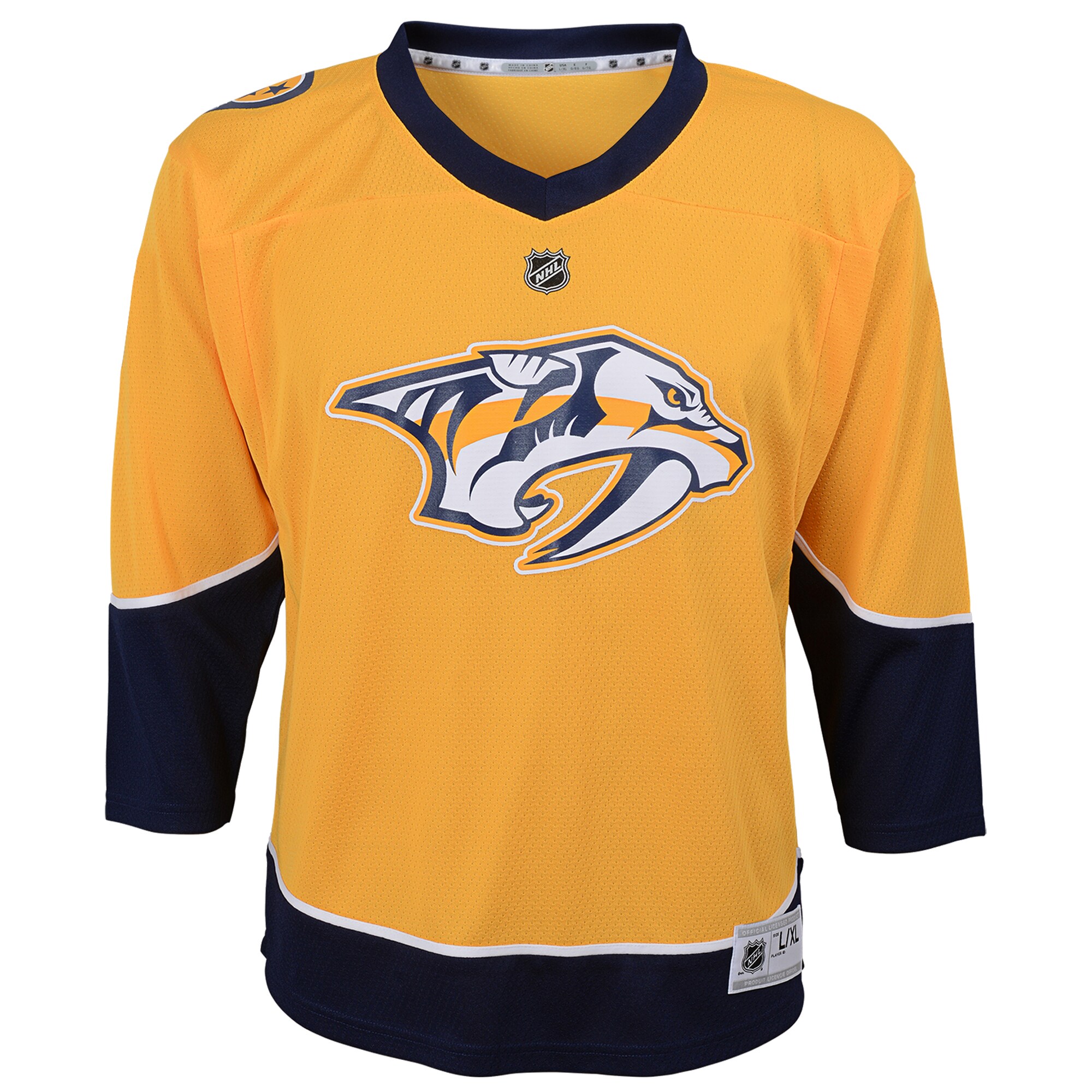 Alternative view of Youth Nashville Predators Gold Home Jersey - JS369 