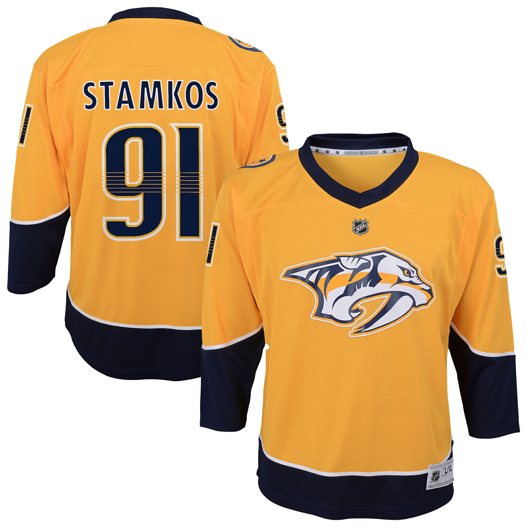 Youth Nashville Predators Steven Stamkos Gold Alternate Player Jersey - JS208 