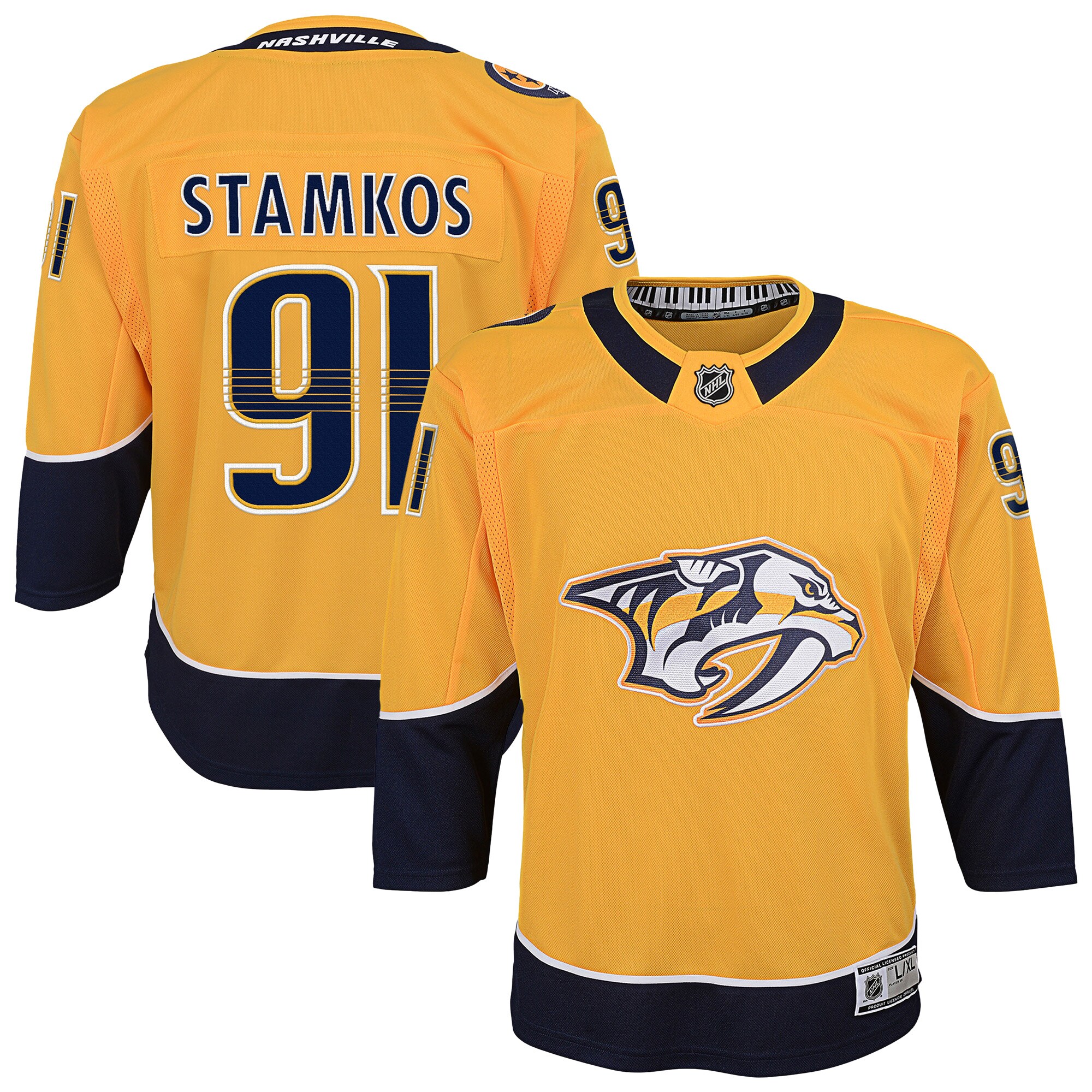 Youth Nashville Predators Steven Stamkos Gold Home Premier Player Jersey - JS134 