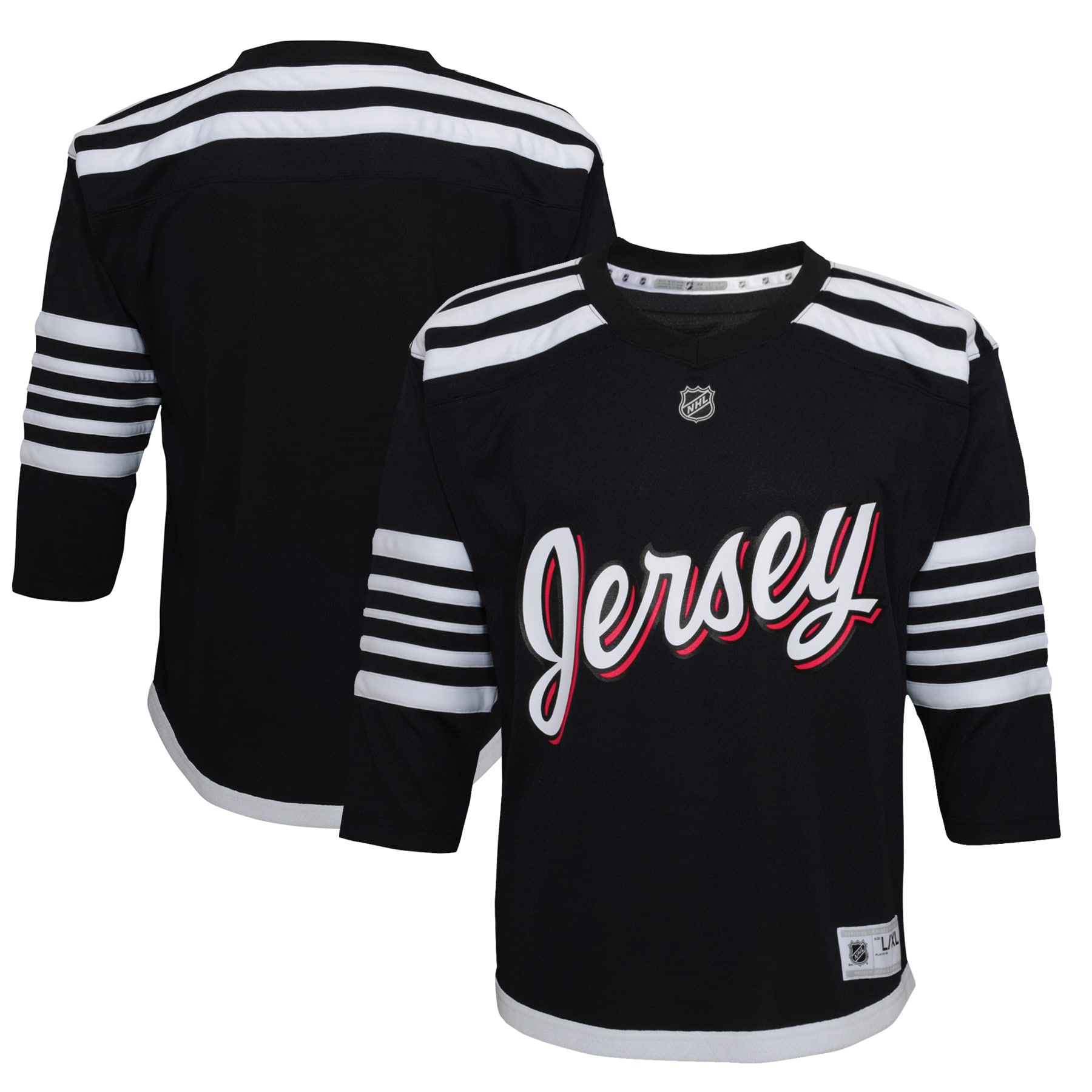 Youth New Jersey Devils Black 2021/22 Alternate Jersey - JS594 