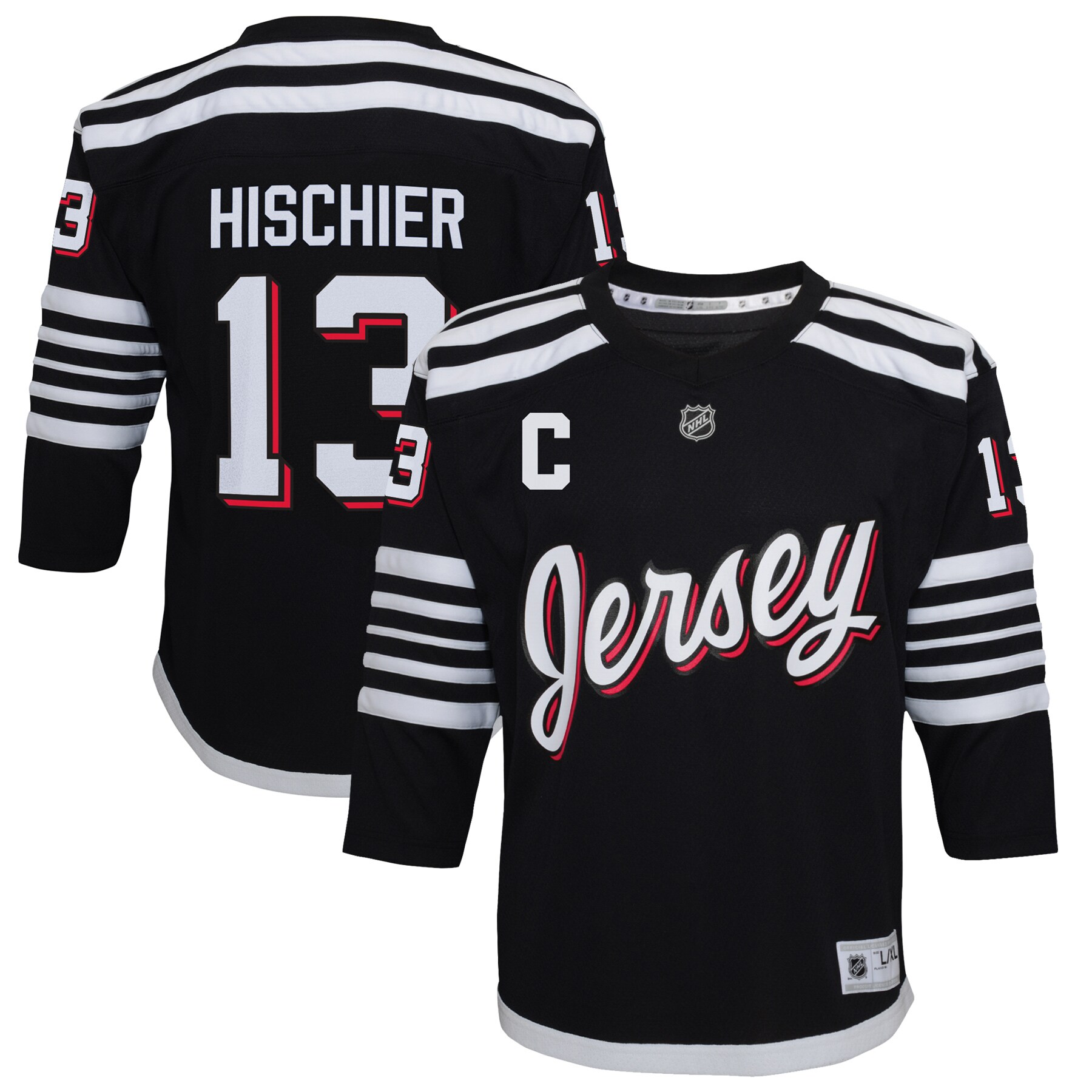 Youth New Jersey Devils Nico Hischier Black 2021/22 Alternate Player Jersey - JS687 