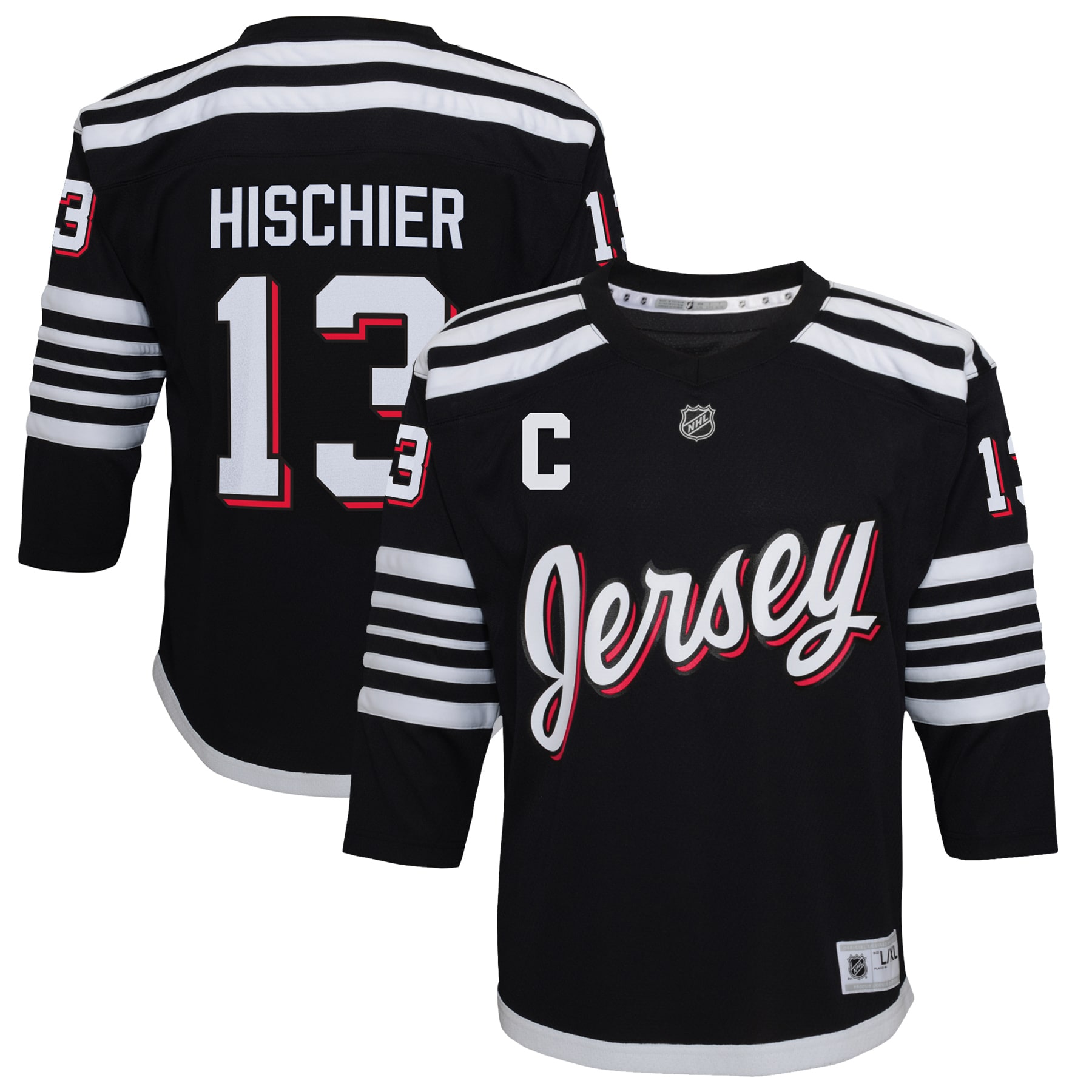 Youth New Jersey Devils Nico Hischier Black 2021/22 Alternate Player Jersey - JS829 