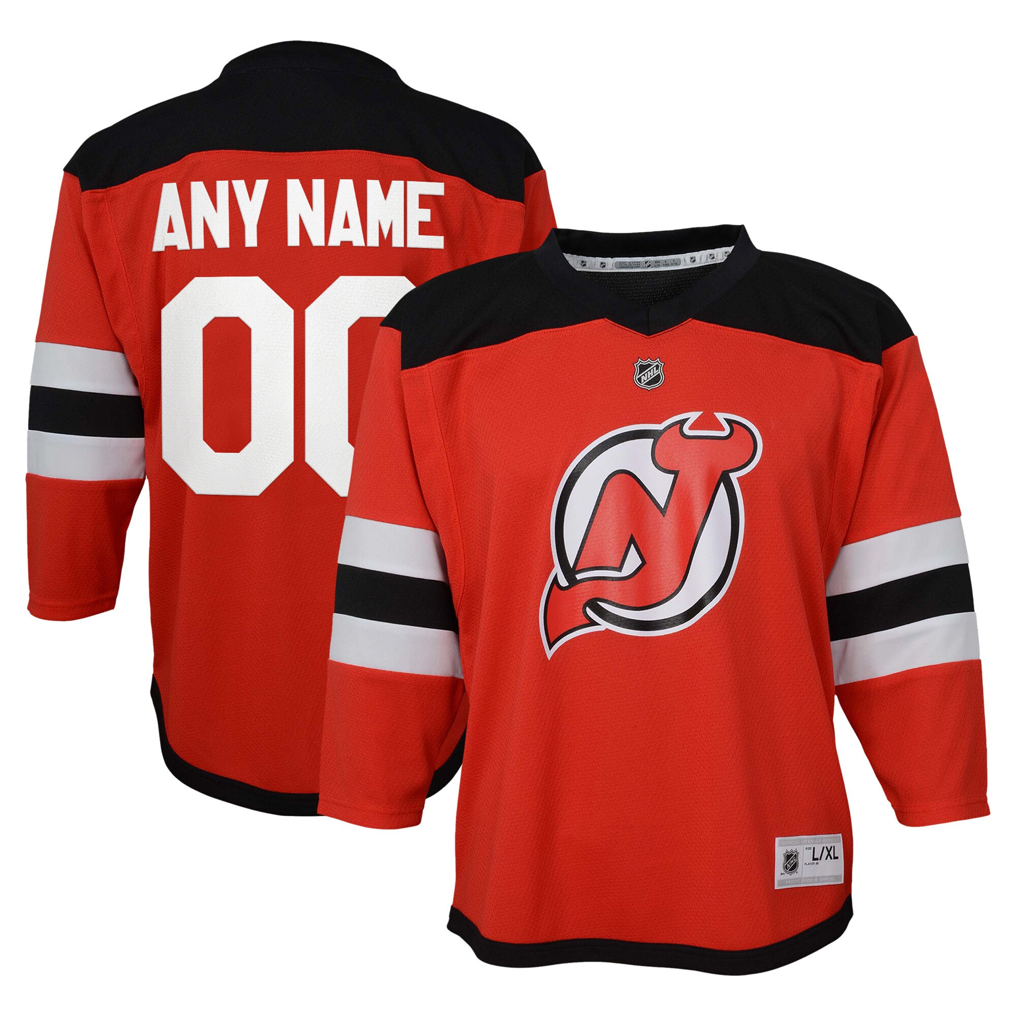 Youth New Jersey Devils Red Custom Jersey - JS496 