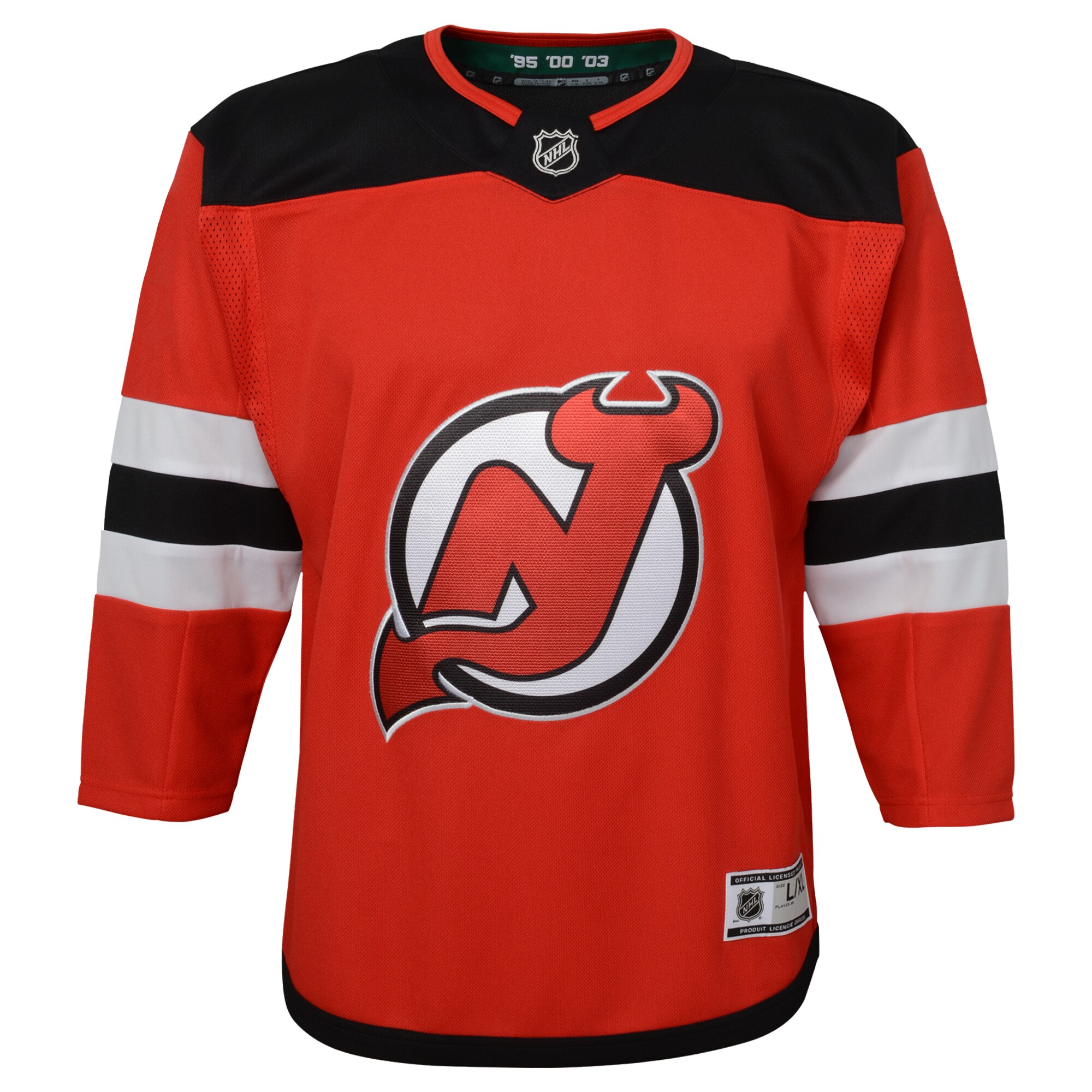 Alternative view of Youth New Jersey Devils Red Home Premier Blank Jersey - JS509 