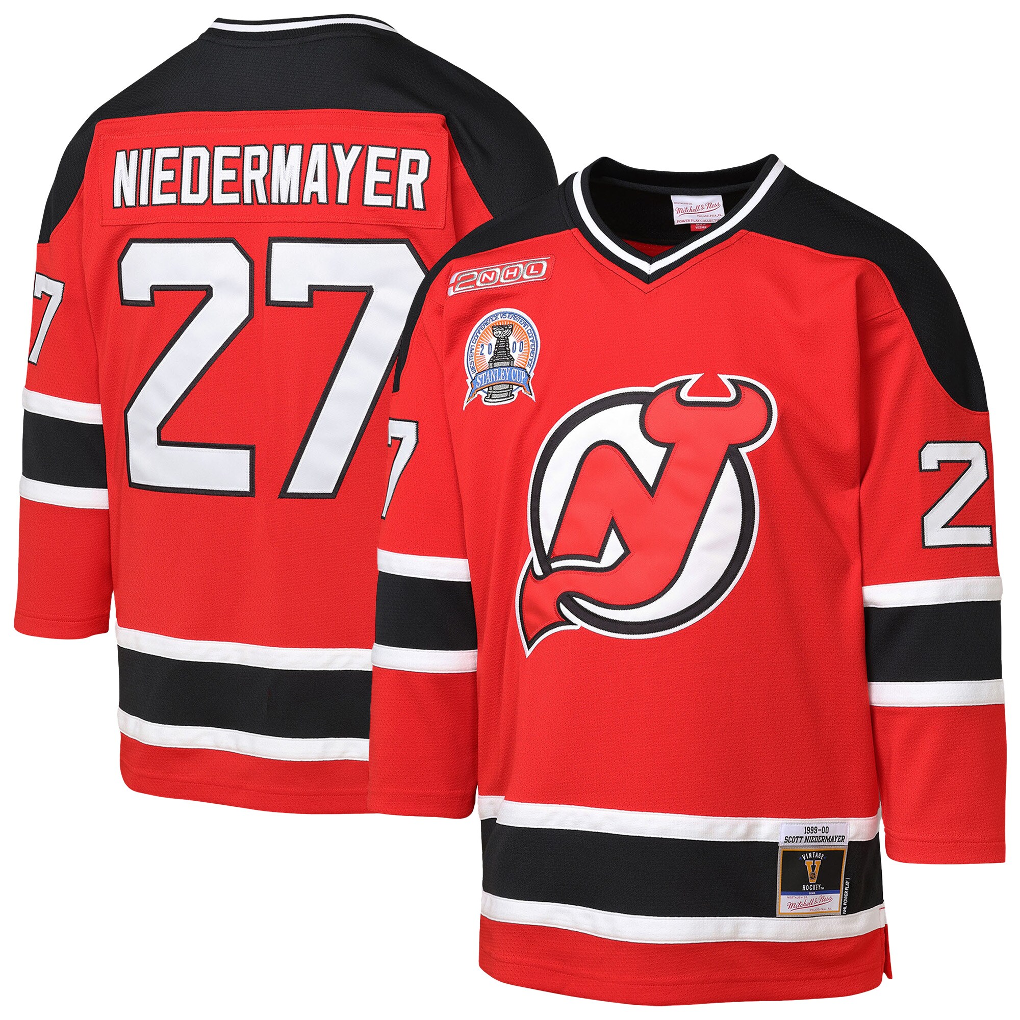 Youth New Jersey Devils Scott Niedermayer Mitchell & Ness Red 1999/00 Blue Line Player Jersey - JS744 