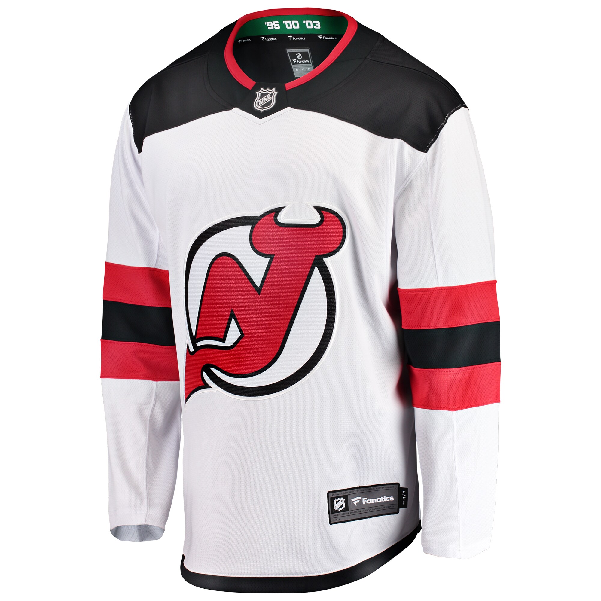 Alternative view of Youth New Jersey Devils White Away Breakaway Jersey - JS825 