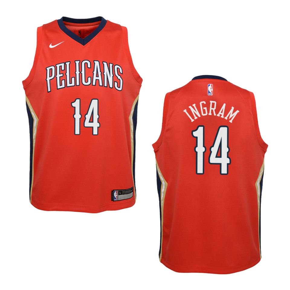 Youth New Orleans Pelicans #14 Brandon Ingram Statement Swingman Jersey - Red