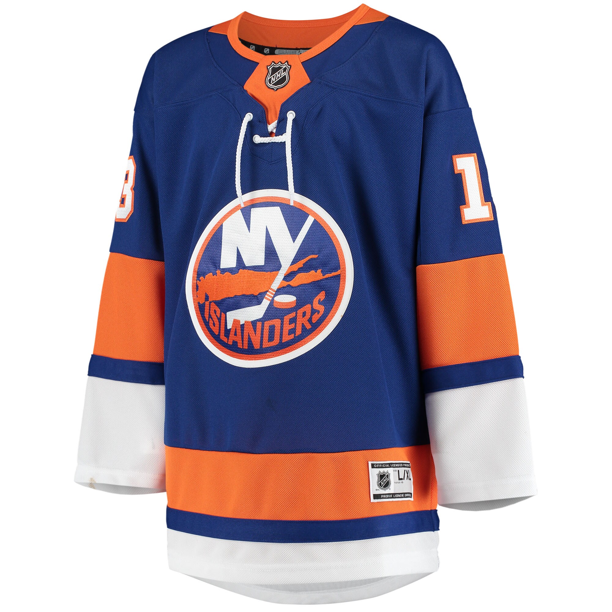 Alternative view of Youth New York Islanders Mathew Barzal Royal Home Premier Player Jersey - JS449 