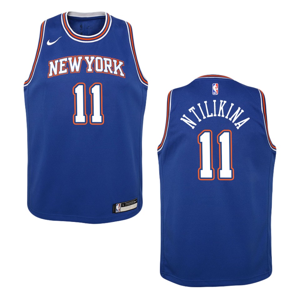 Youth New York Knicks #11 Frank Ntilikina Statement Swingman Jersey - Royal