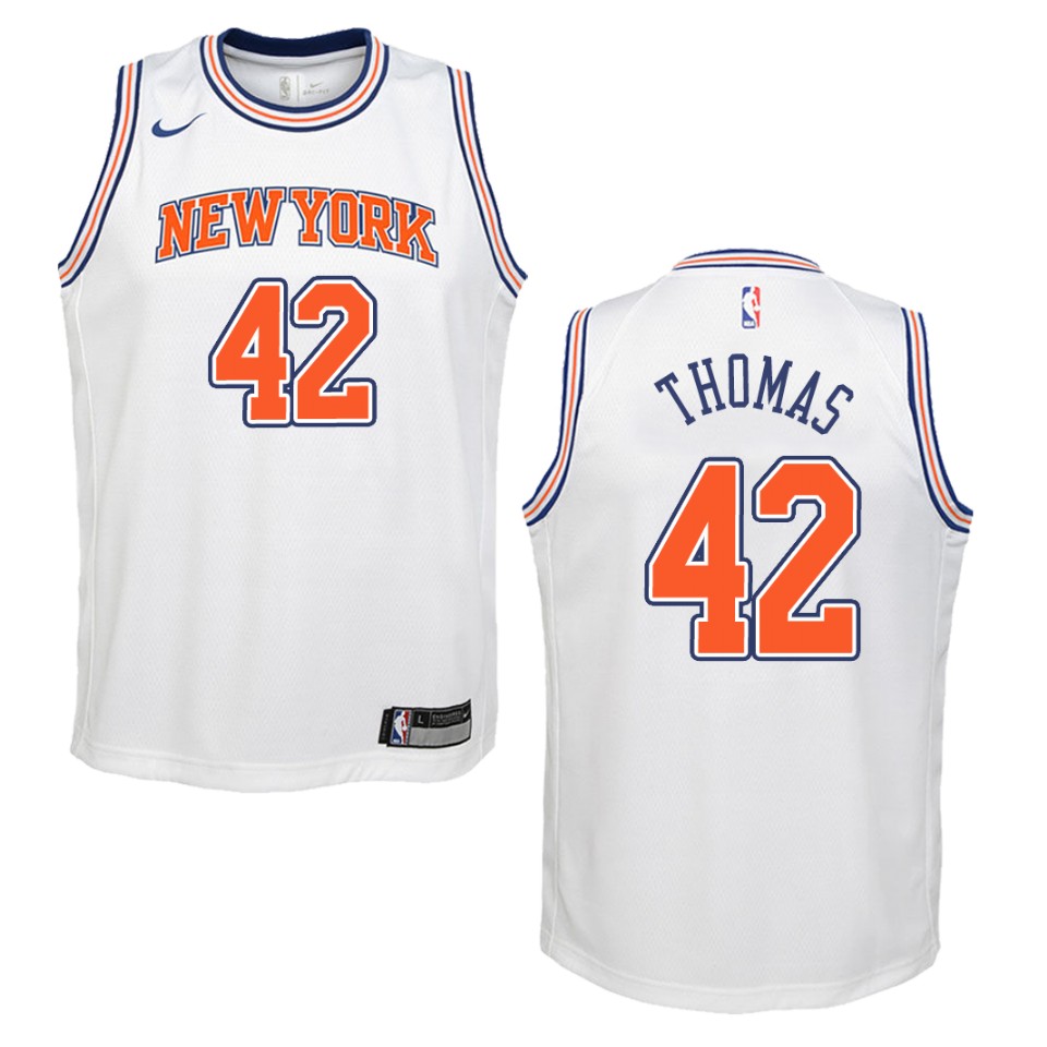 Youth New York Knicks #42 Lance Thomas Statement Swingman Jersey - White