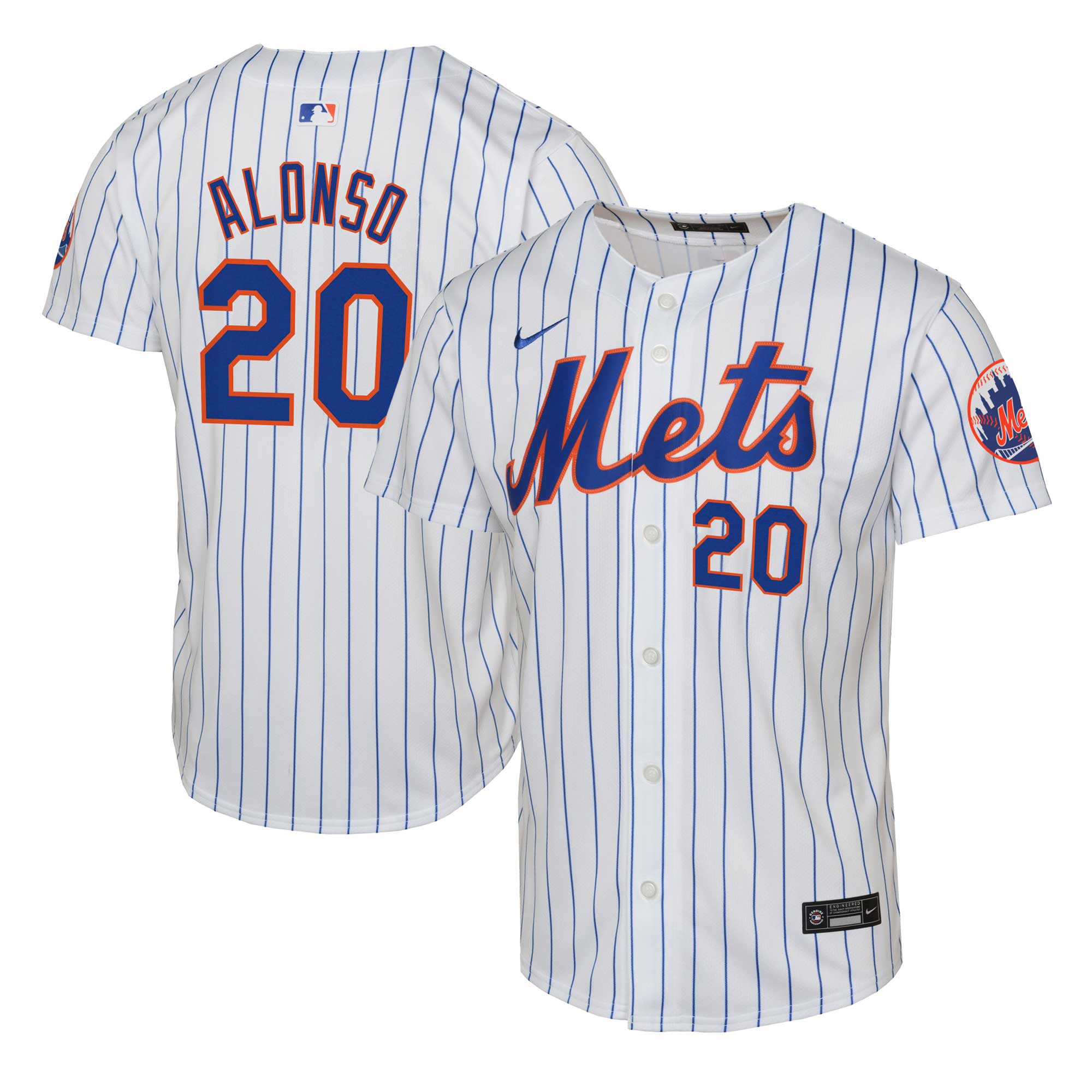 Youth New York Mets Pete Alonso White Limited Player Jersey 