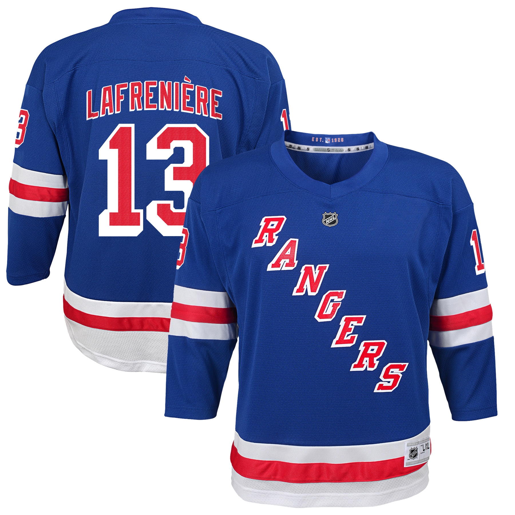 Youth New York Rangers Alexis Lafreniere Blue Home Player Jersey - JS399 