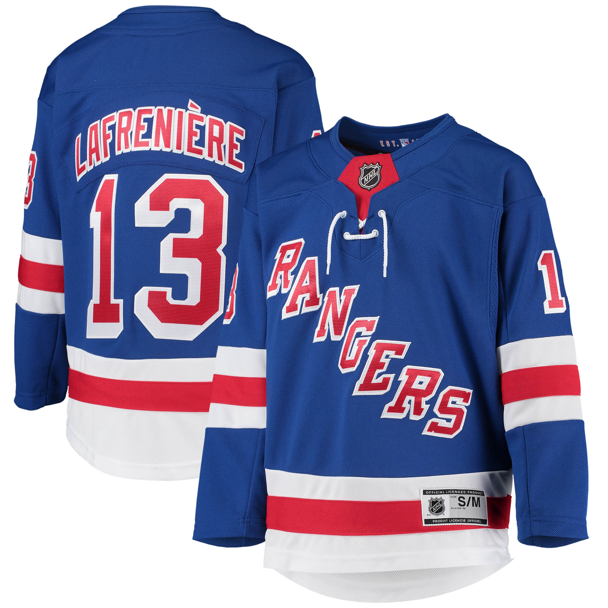 Youth New York Rangers Alexis Lafreniere Blue Home Premier Player Jersey - JS361 