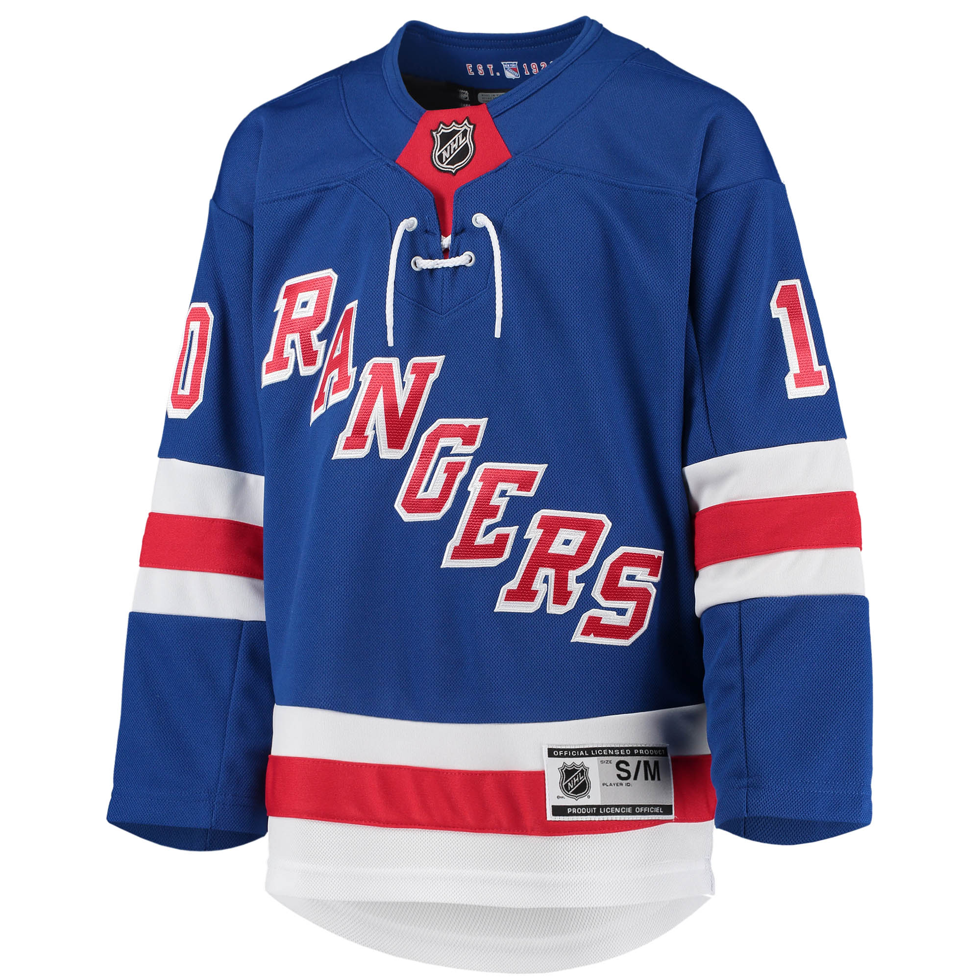 Alternative view of Youth New York Rangers Artemi Panarin Blue Home Premier Player Jersey - JS612 