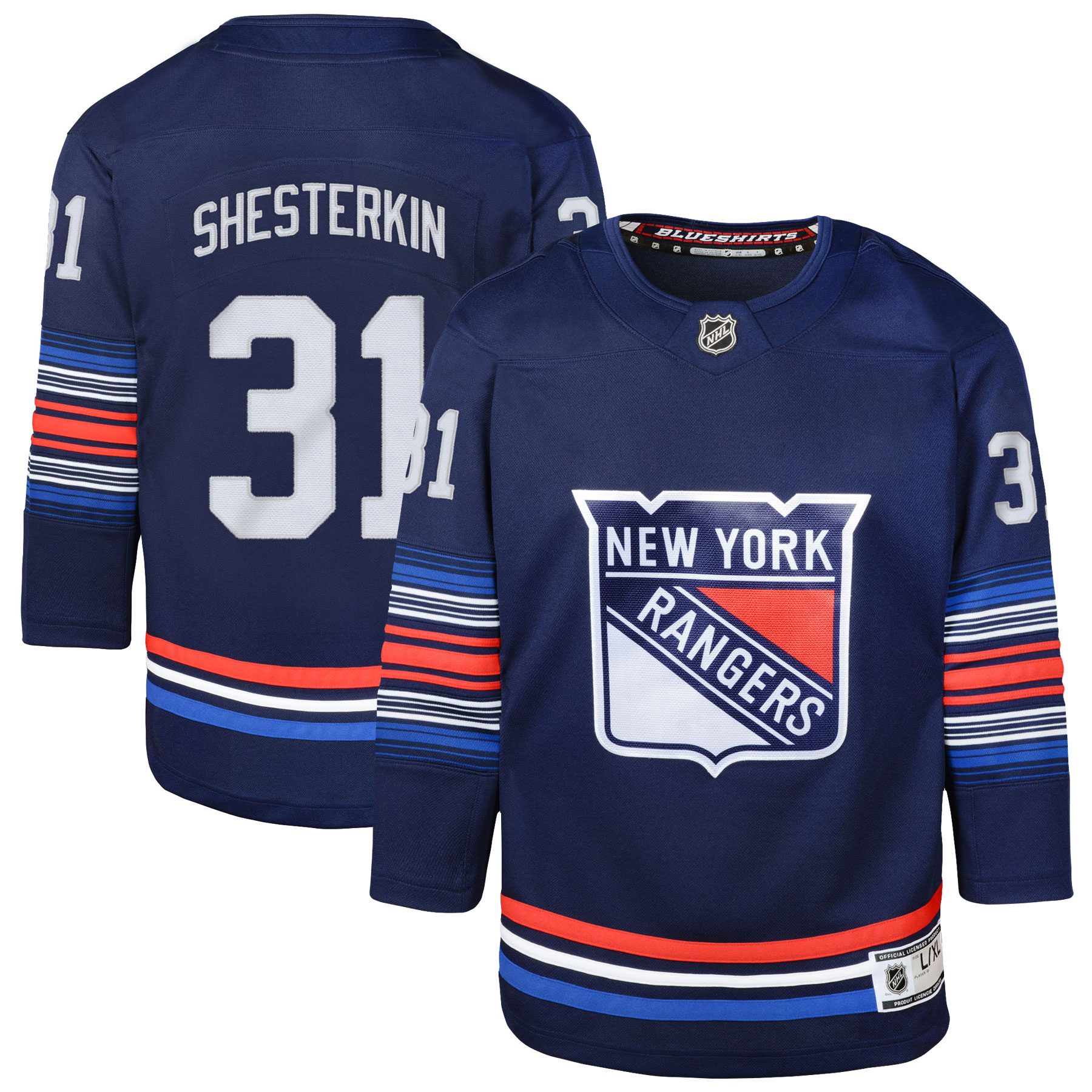 Youth New York Rangers Igor Shesterkin Navy Alternate Premier Player Jersey - JS803 