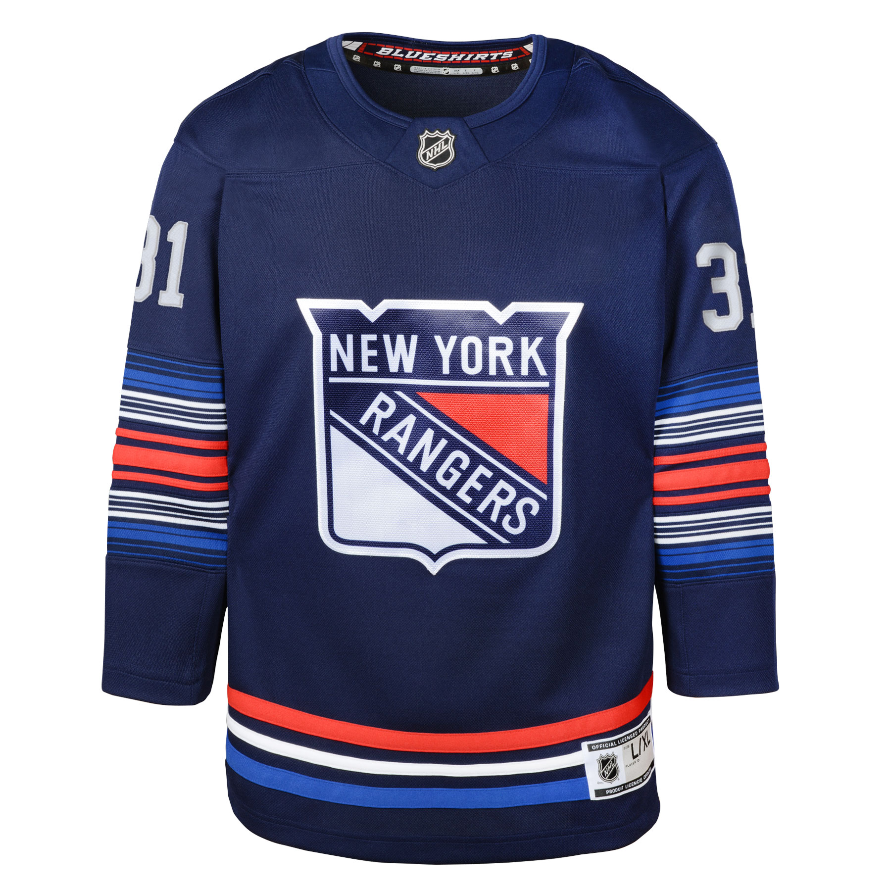 Alternative view of Youth New York Rangers Igor Shesterkin Navy Alternate Premier Player Jersey - JS803 