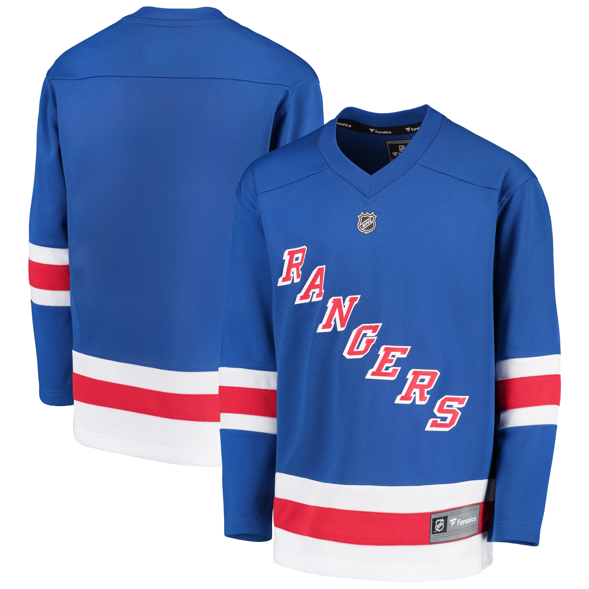Youth New York Rangers Royal Home Blank Jersey - JS611 