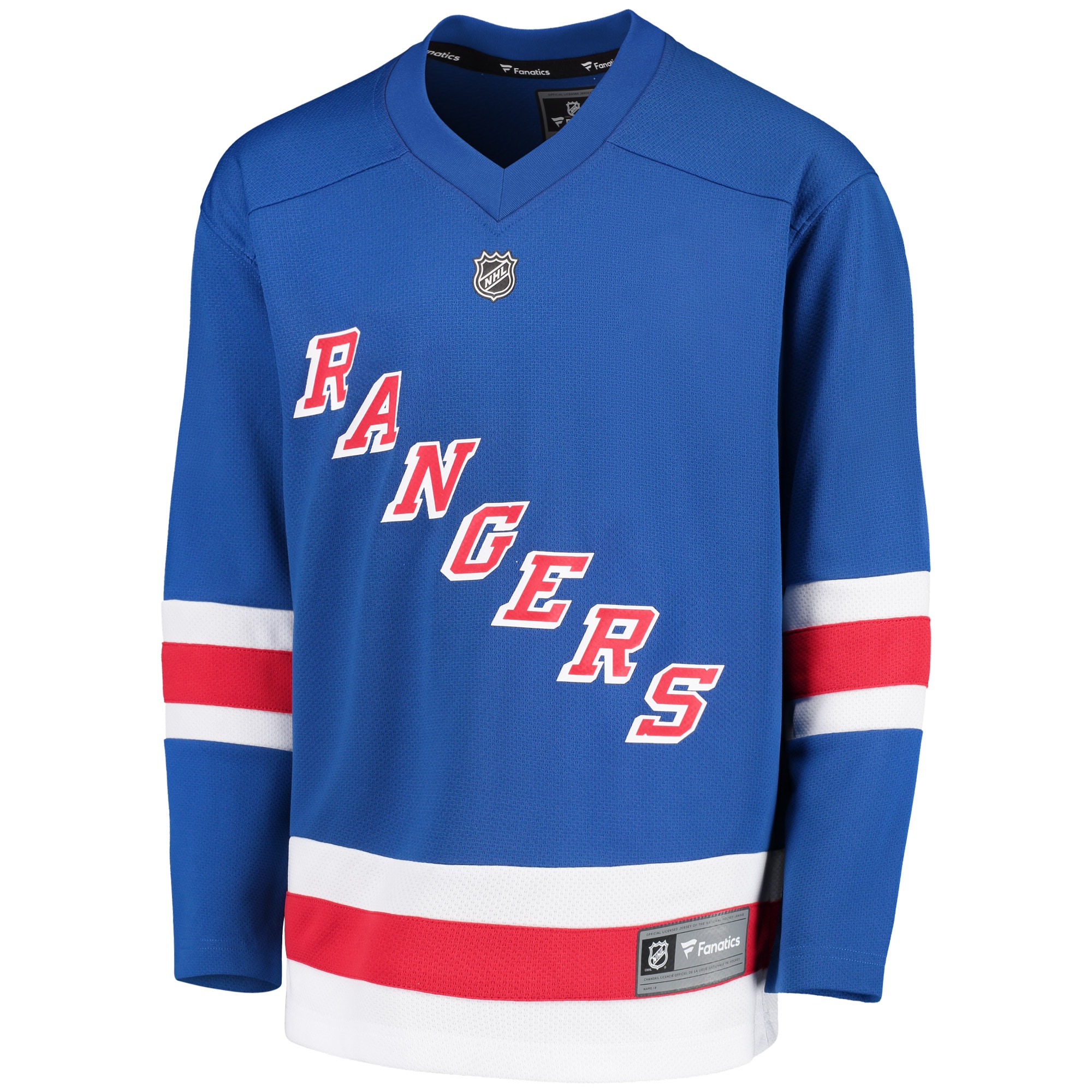 Alternative view of Youth New York Rangers Royal Home Blank Jersey - JS611 