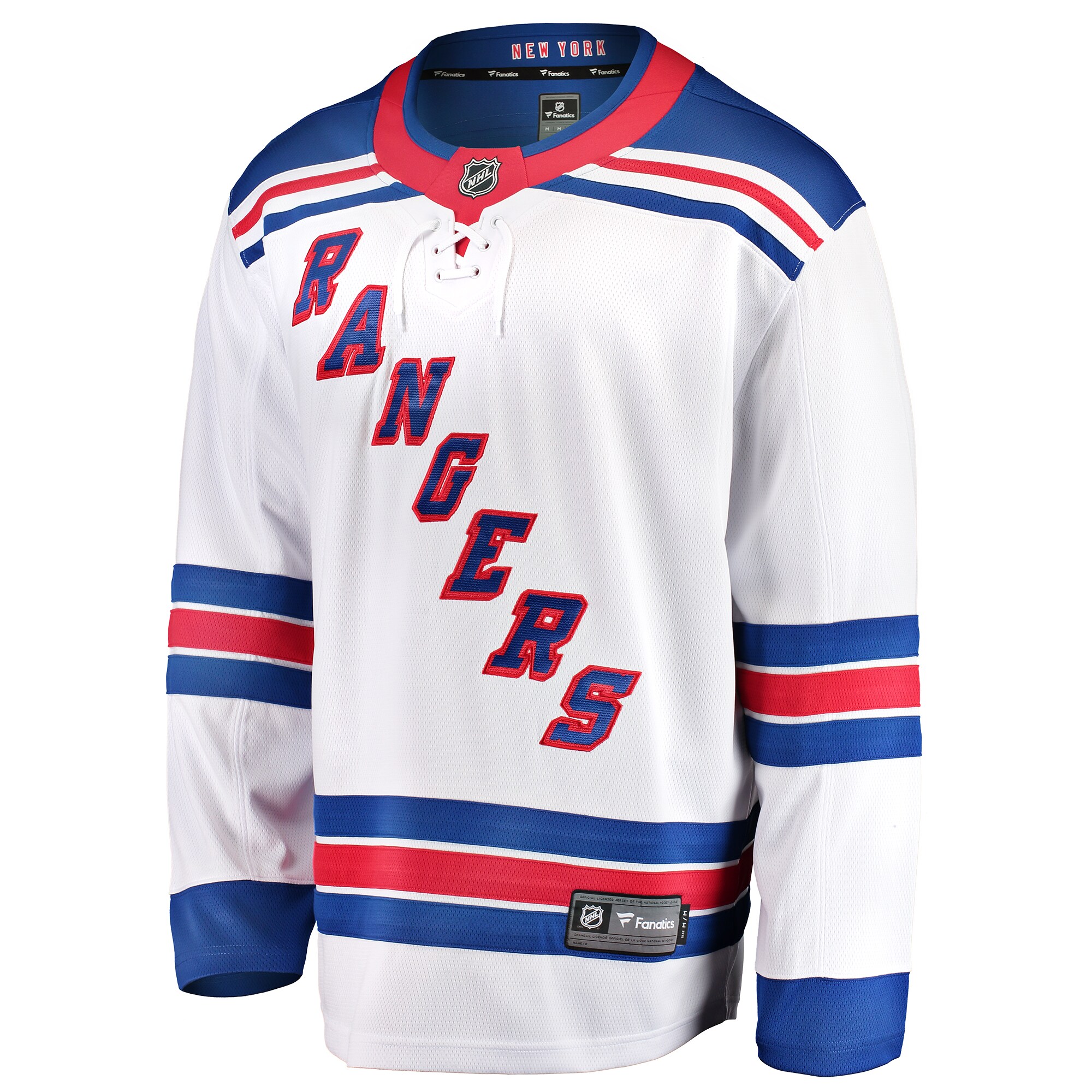 Alternative view of Youth New York Rangers White Away Breakaway Jersey - JS726 