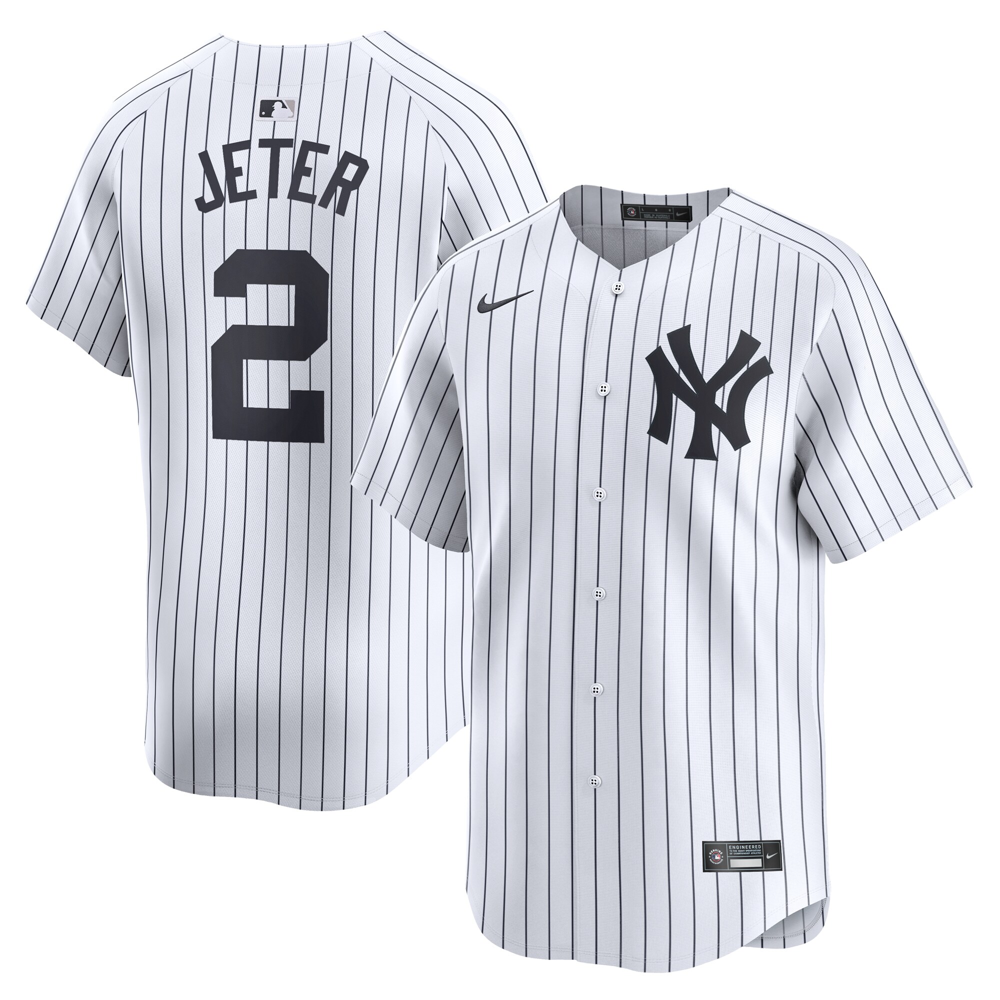 Youth New York Yankees Derek Jeter White Home Limited Player Jersey 