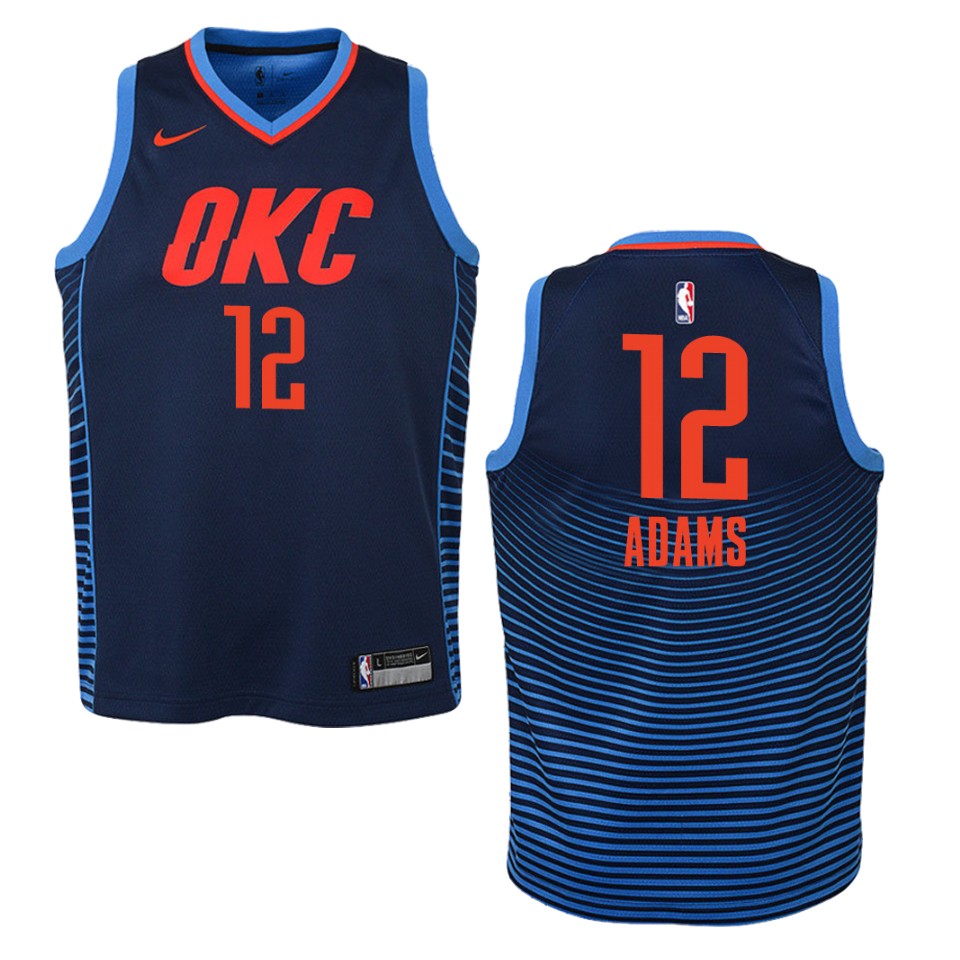 Youth Oklahoma City Thunder #12 Steven Adams Statement Swingman Jersey - Navy