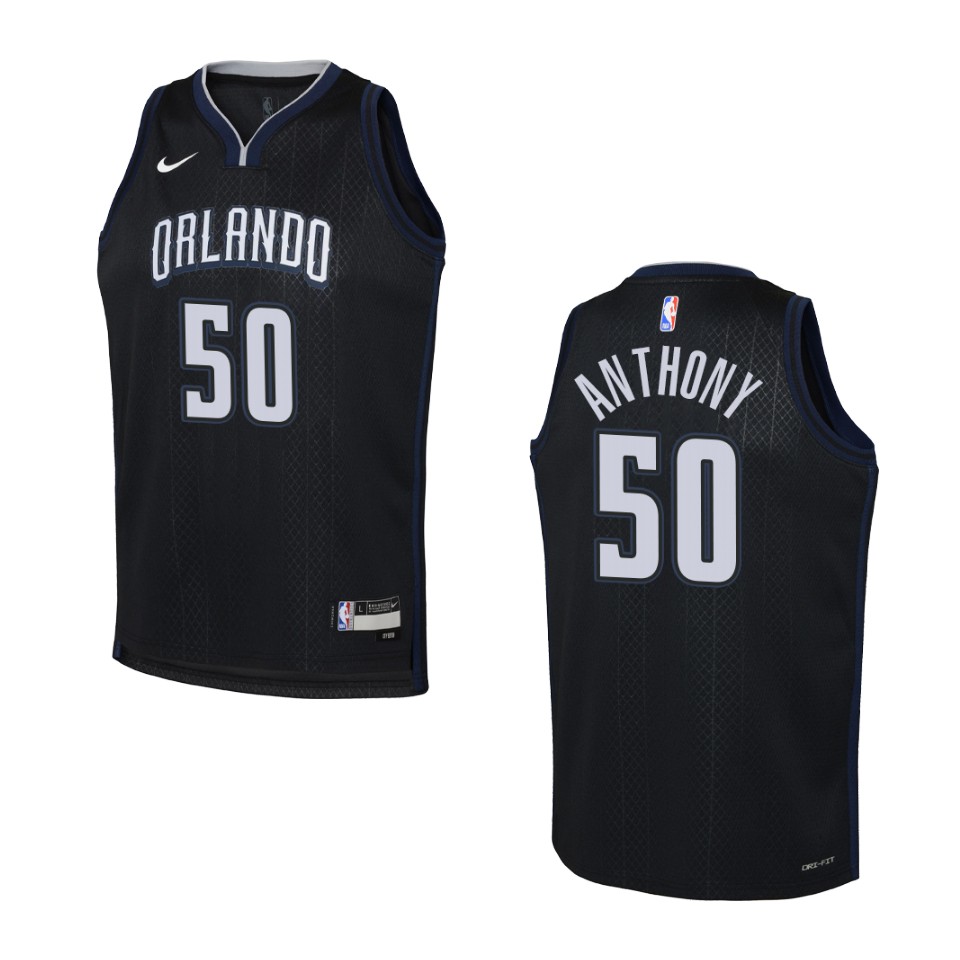 Youth Orlando Magic 2022-23 City Edition Cole Anthony Black Jersey