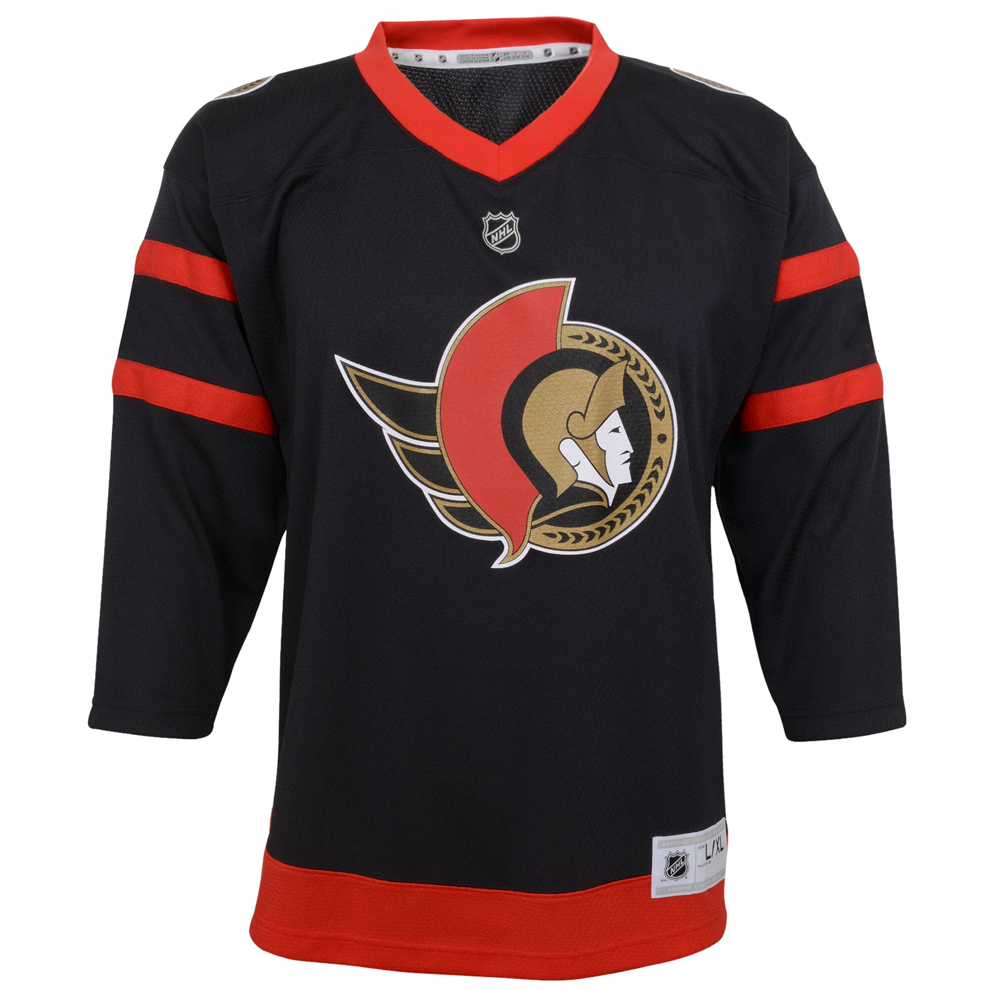 Alternative view of Youth Ottawa Senators Black Home Blank Jersey - JS469 