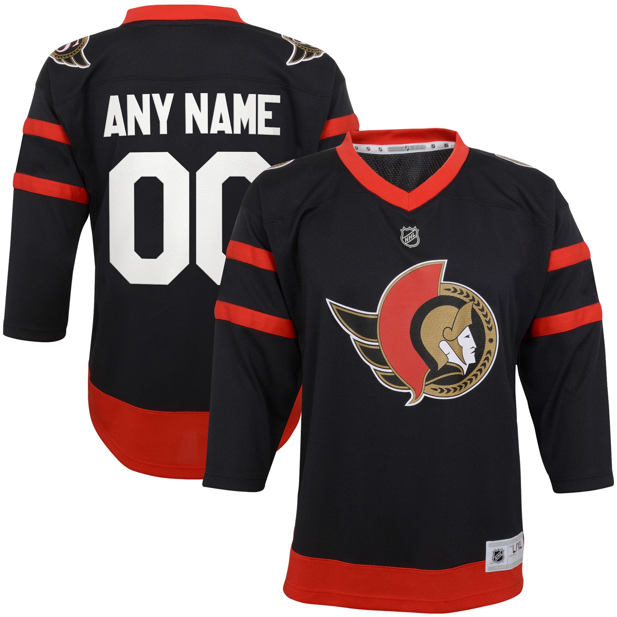 Youth Ottawa Senators Black Home Custom Jersey - JS283 