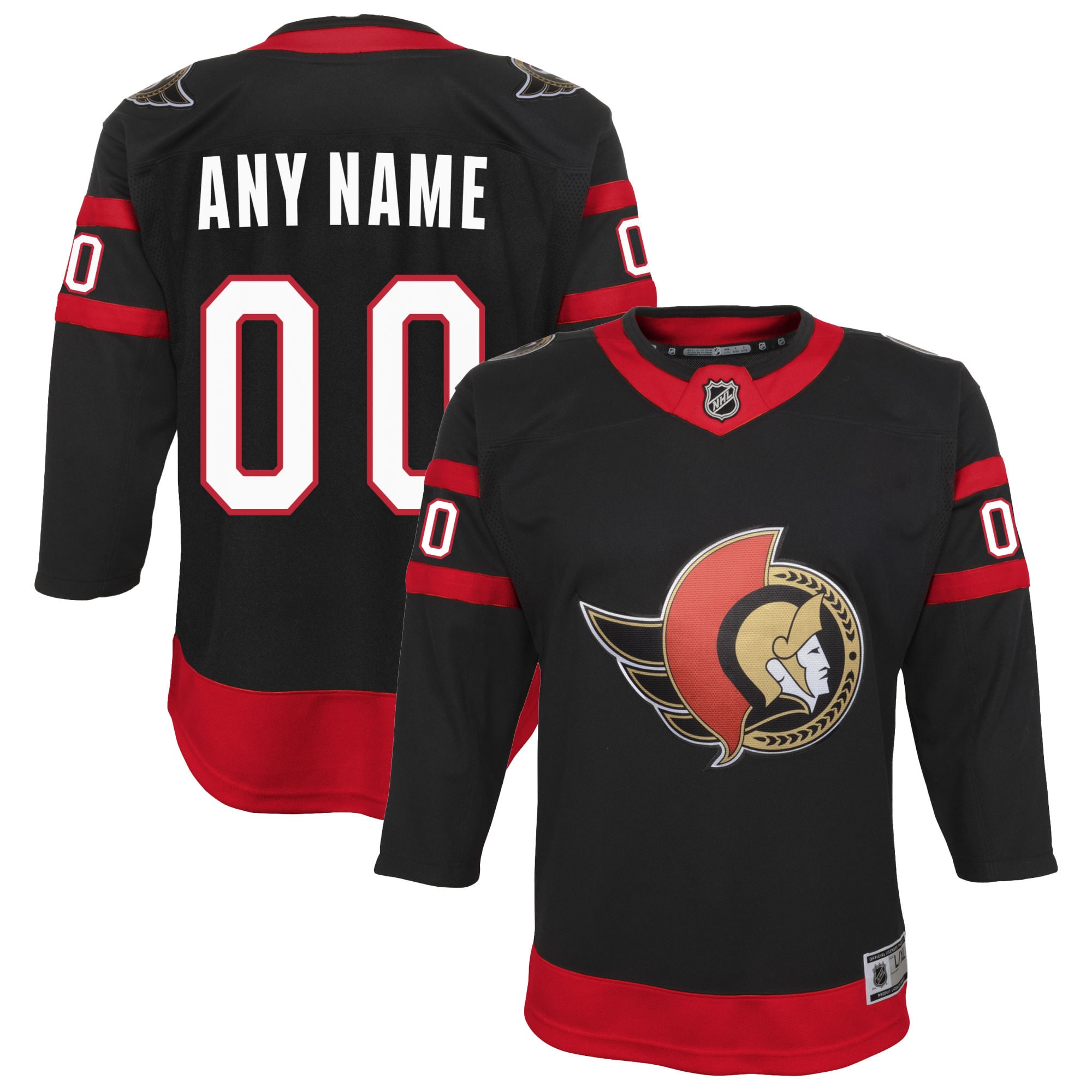 Youth Ottawa Senators Black Home Custom Premier Jersey - JS149 